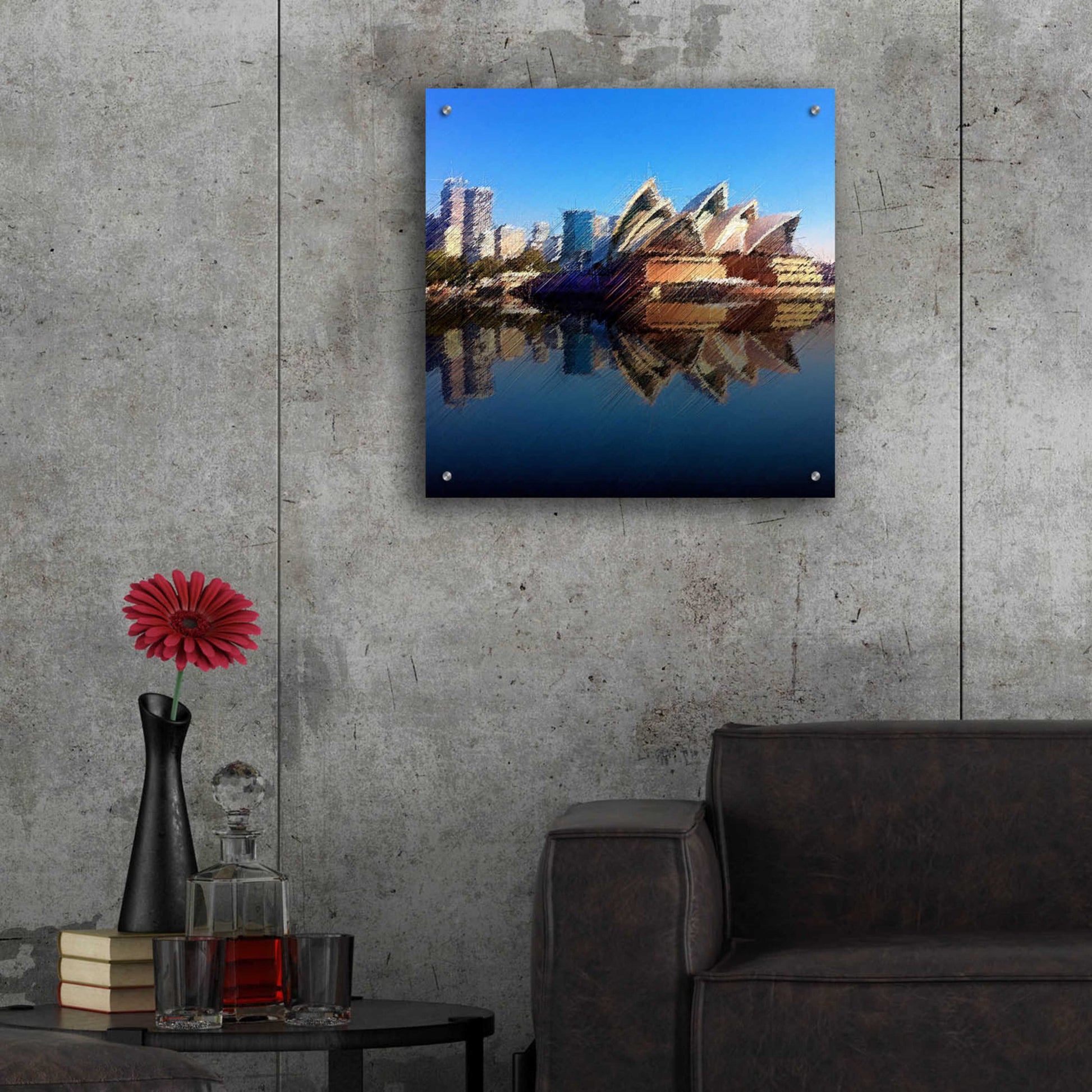 Epic Art 'The Opera House' by David Manlove, Acrylic Glass Wall Art,24x24