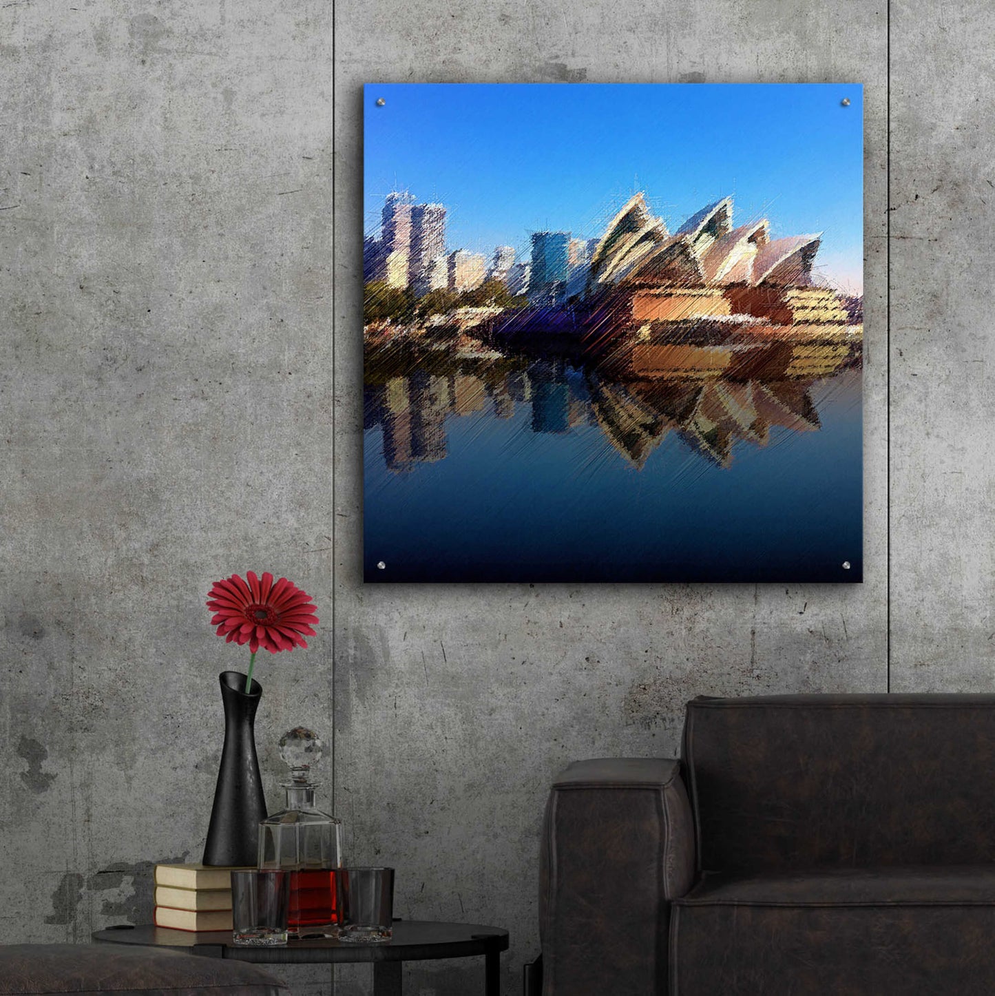 Epic Art 'The Opera House' by David Manlove, Acrylic Glass Wall Art,36x36