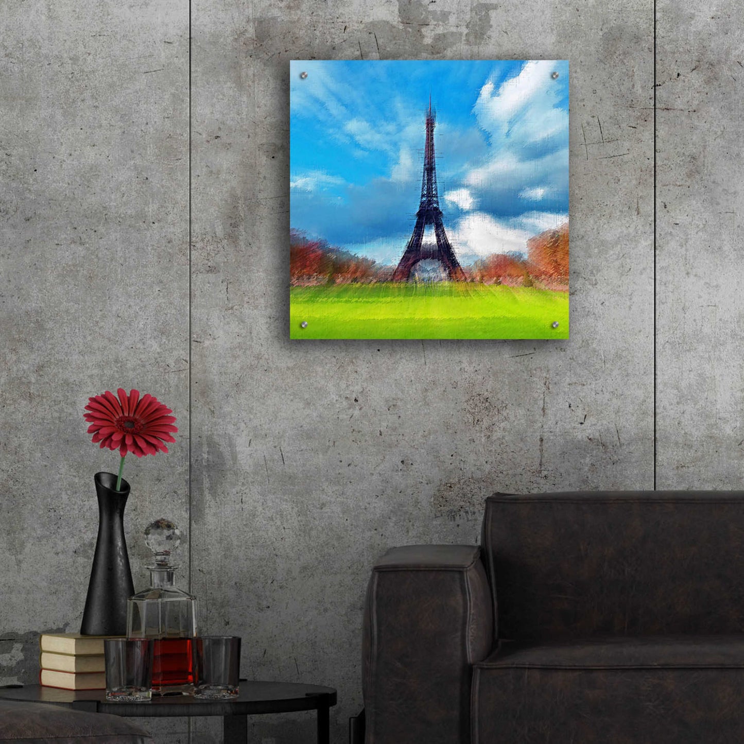 Epic Art 'Eiffel Tower' by David Manlove, Acrylic Glass Wall Art,24x24