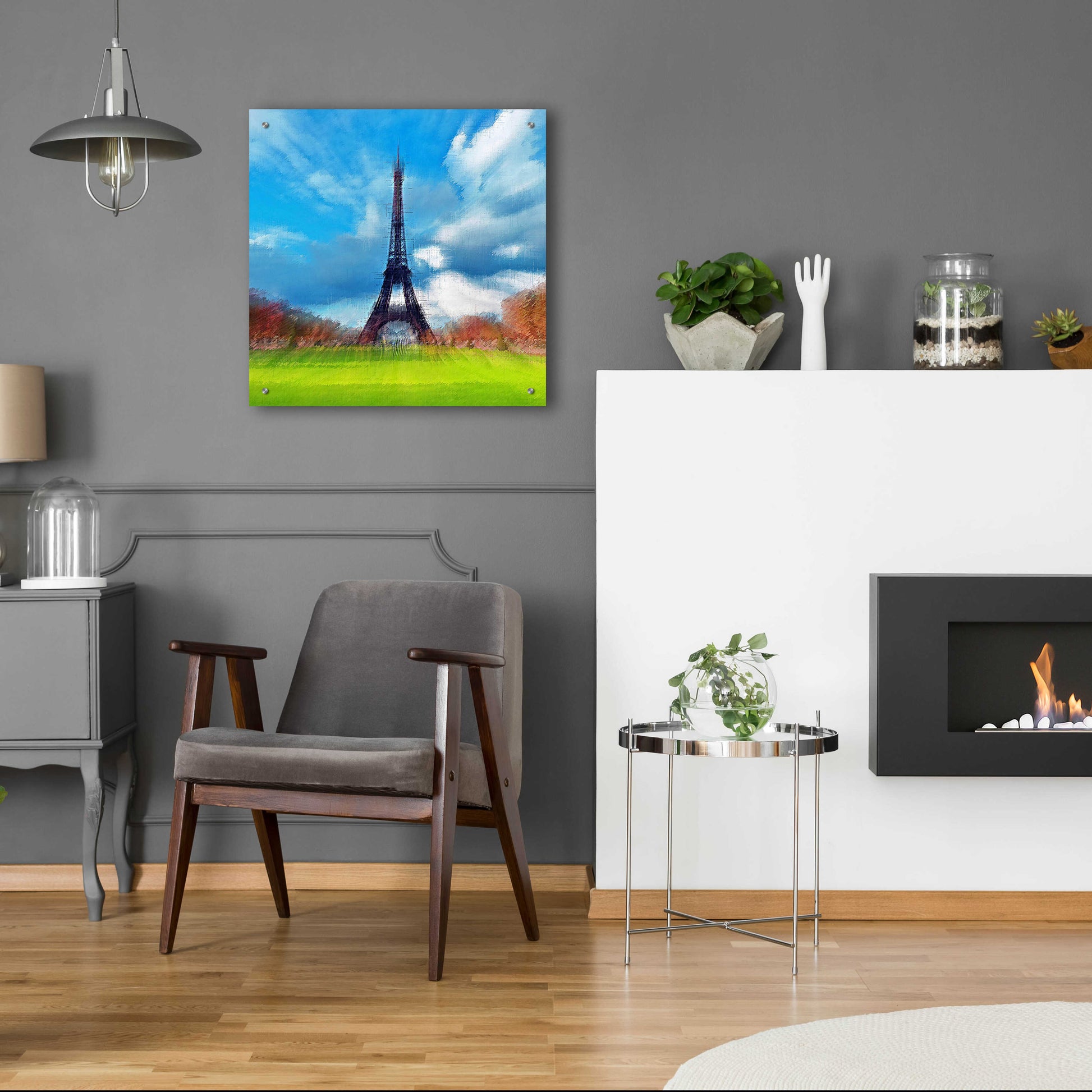 Epic Art 'Eiffel Tower' by David Manlove, Acrylic Glass Wall Art,24x24