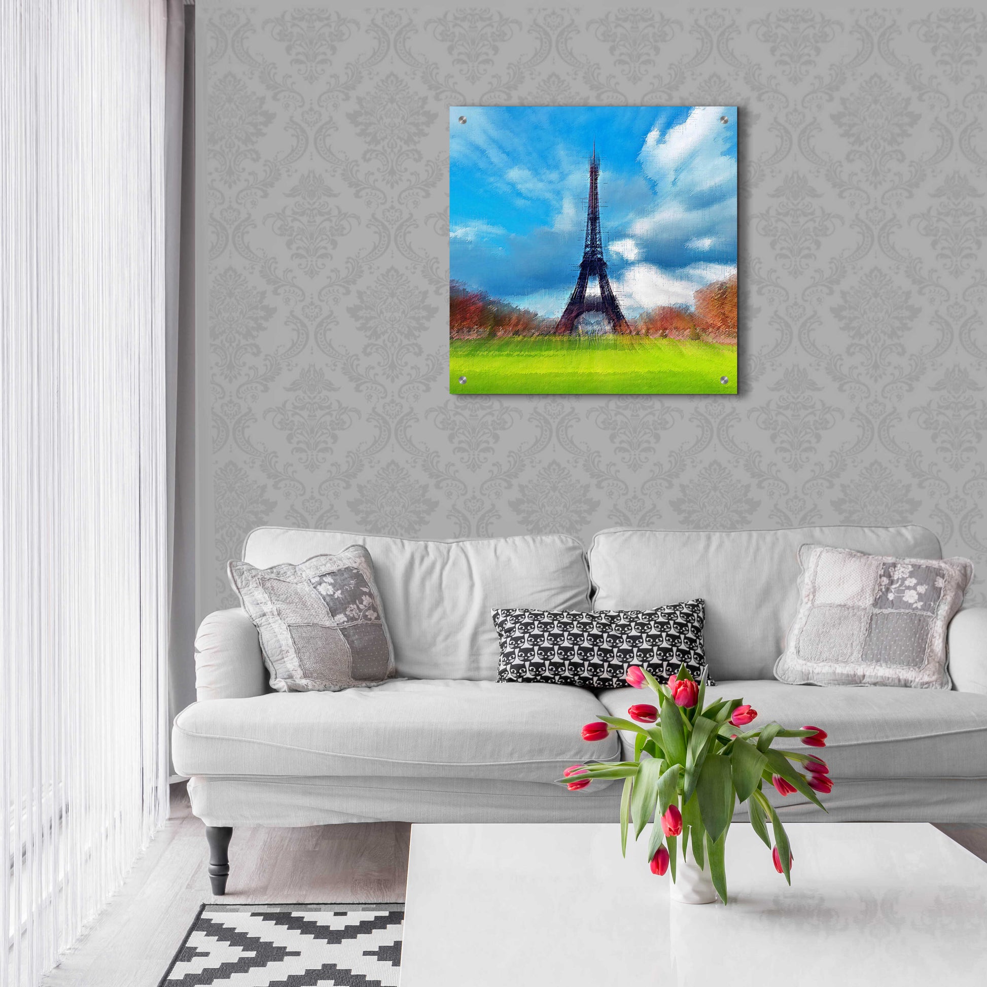 Epic Art 'Eiffel Tower' by David Manlove, Acrylic Glass Wall Art,24x24