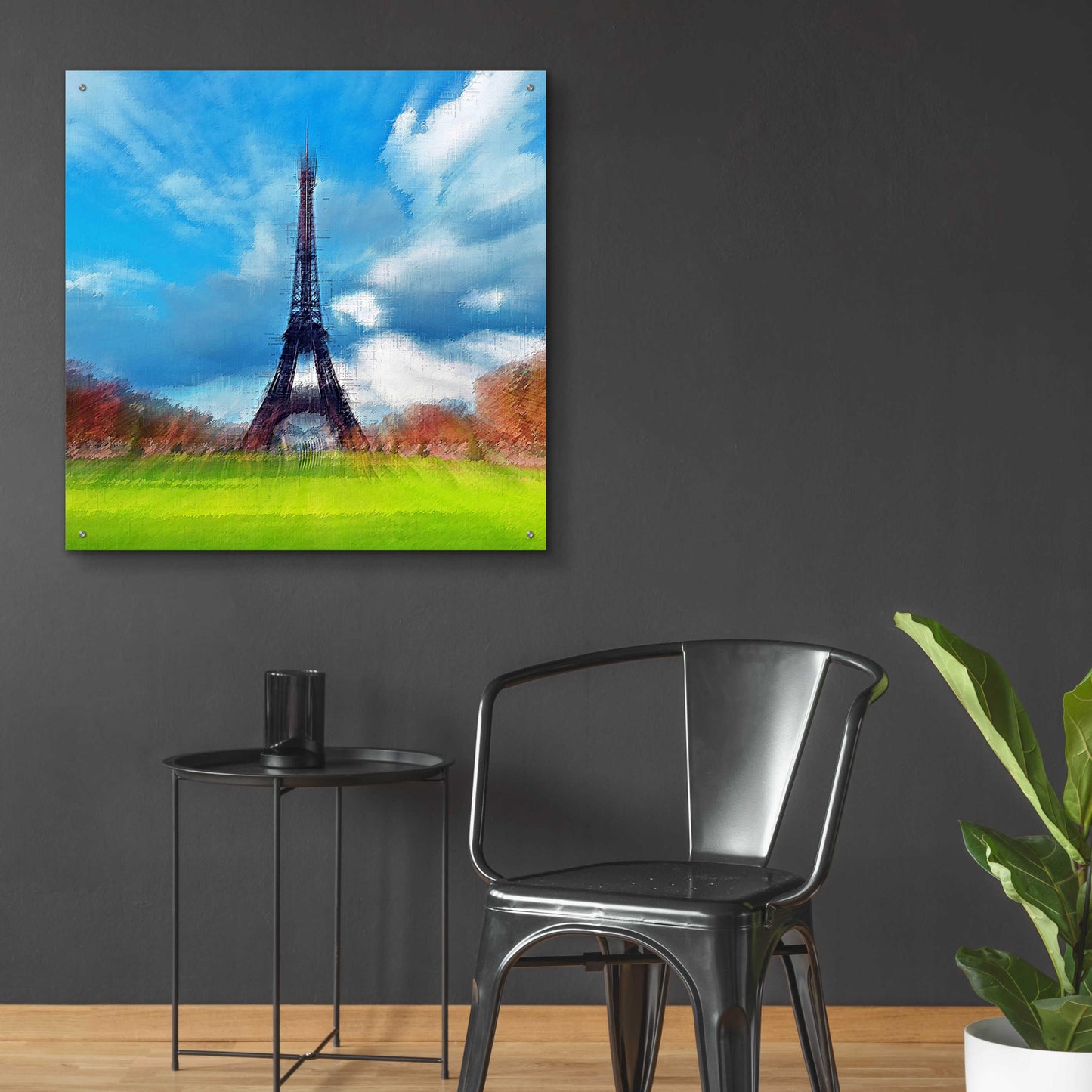 Epic Art 'Eiffel Tower' by David Manlove, Acrylic Glass Wall Art,36x36