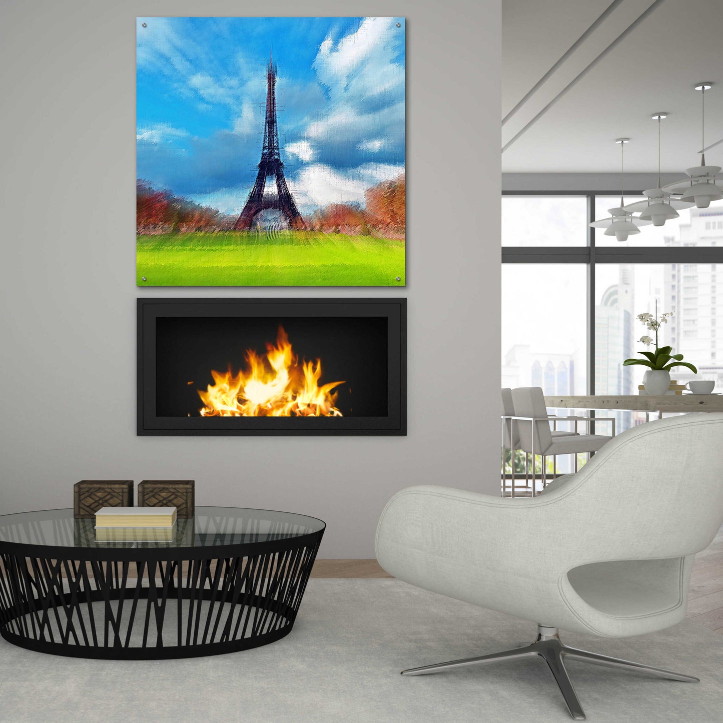 Epic Art 'Eiffel Tower' by David Manlove, Acrylic Glass Wall Art,36x36