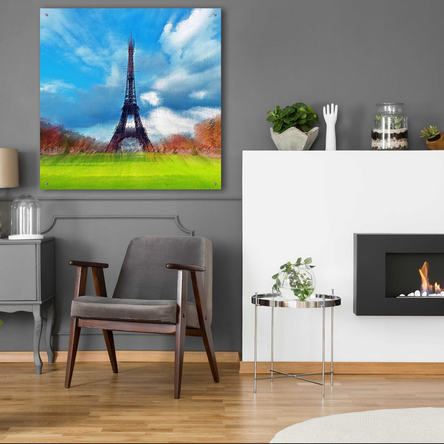 Epic Art 'Eiffel Tower' by David Manlove, Acrylic Glass Wall Art,36x36