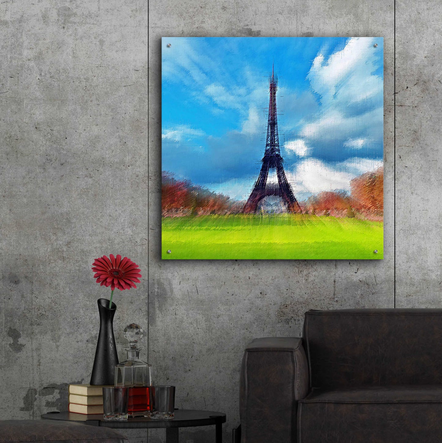 Epic Art 'Eiffel Tower' by David Manlove, Acrylic Glass Wall Art,36x36