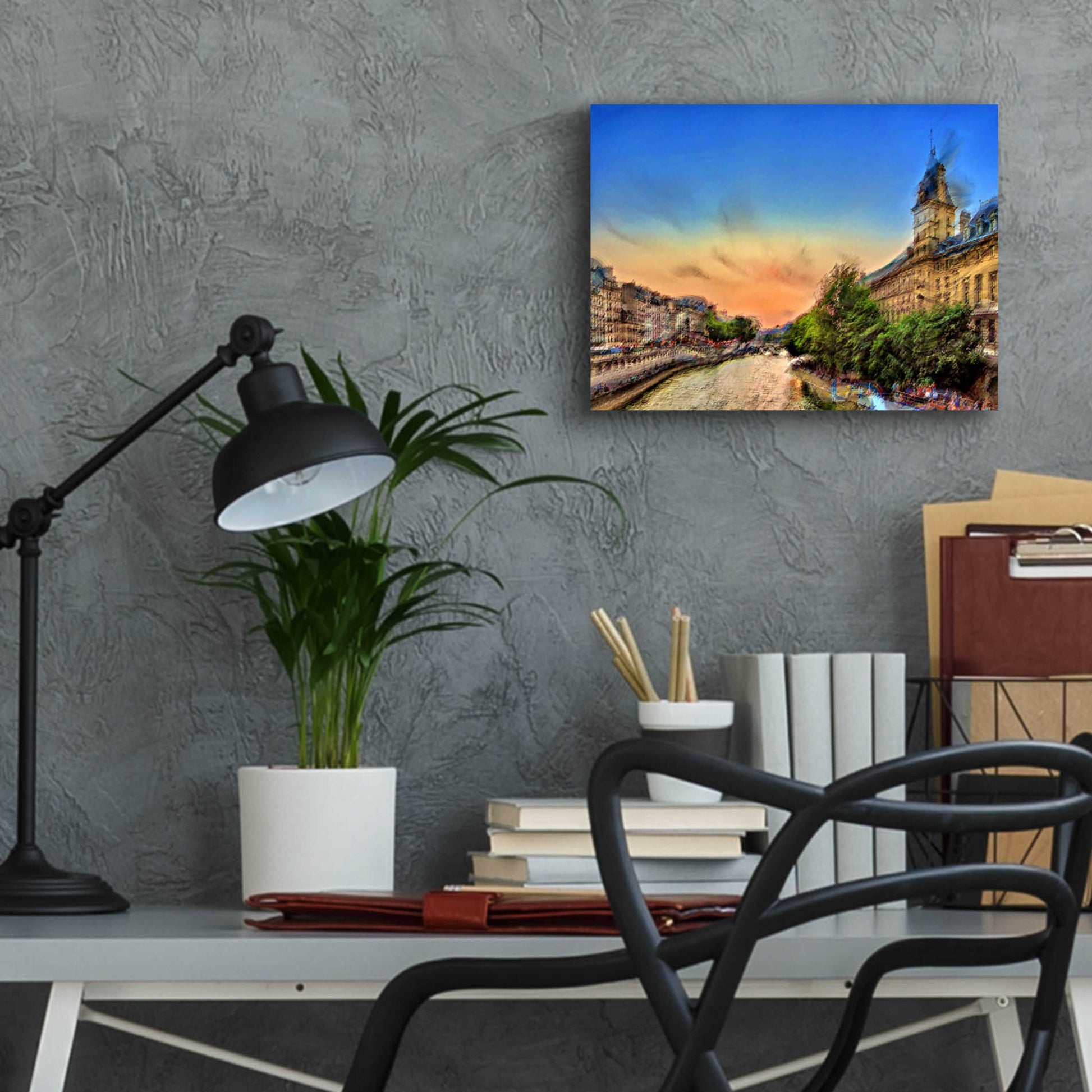 Epic Art 'River Seine A' by David Manlove, Acrylic Glass Wall Art,16x12