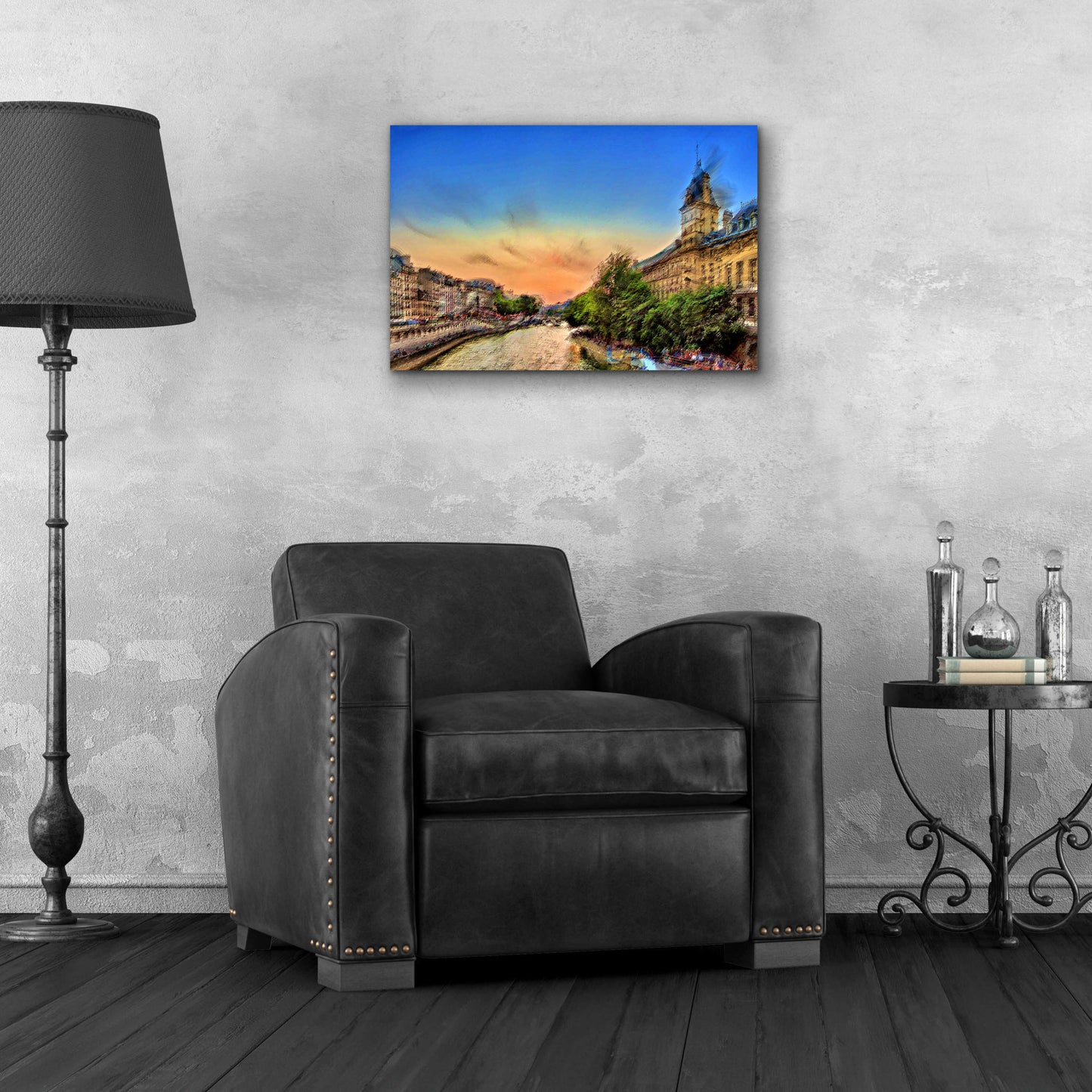 Epic Art 'River Seine A' by David Manlove, Acrylic Glass Wall Art,24x16