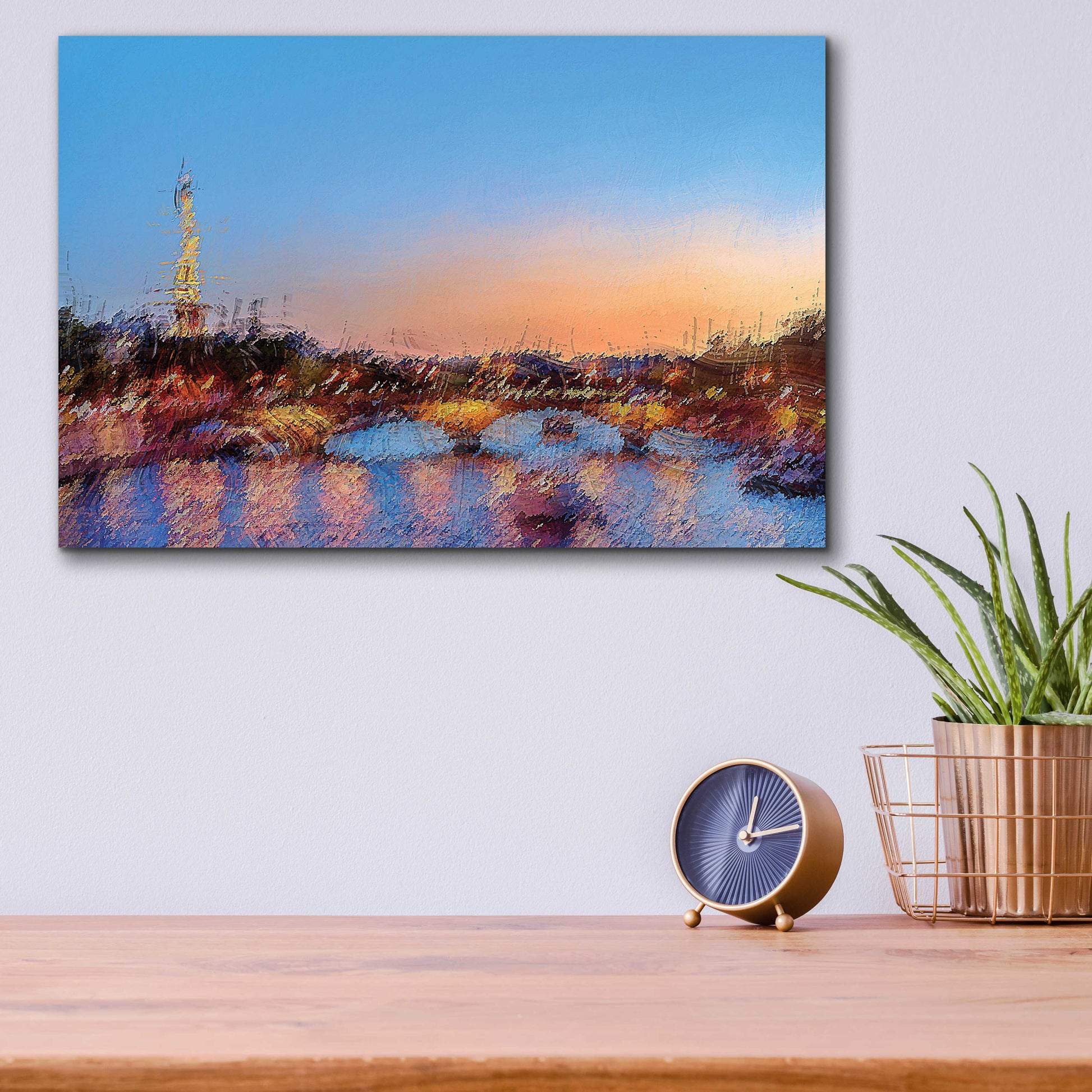 Epic Art 'Seine Eiffle Paris A' by David Manlove, Acrylic Glass Wall Art,16x12