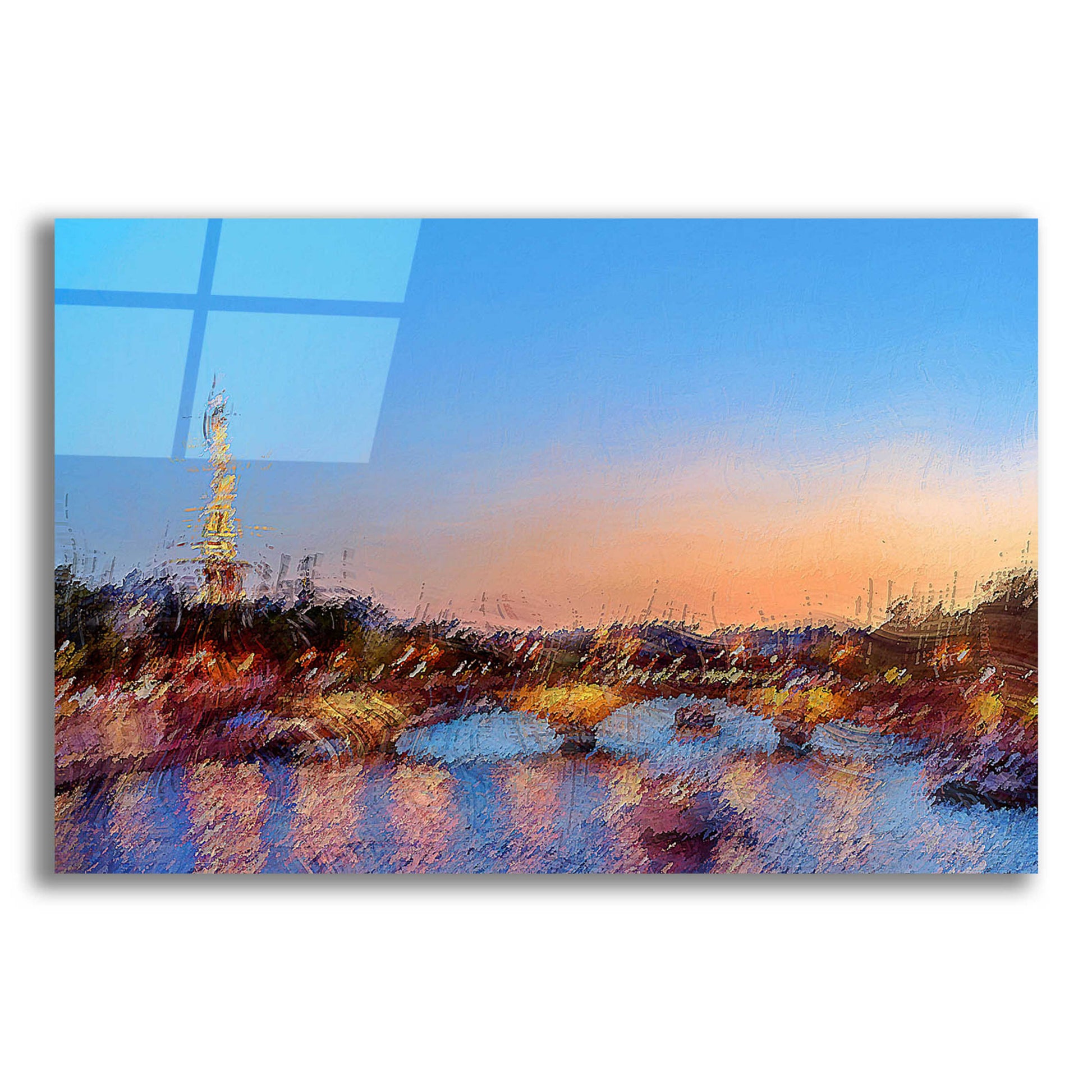 Epic Art 'Seine Eiffle Paris A' by David Manlove, Acrylic Glass Wall Art,16x12