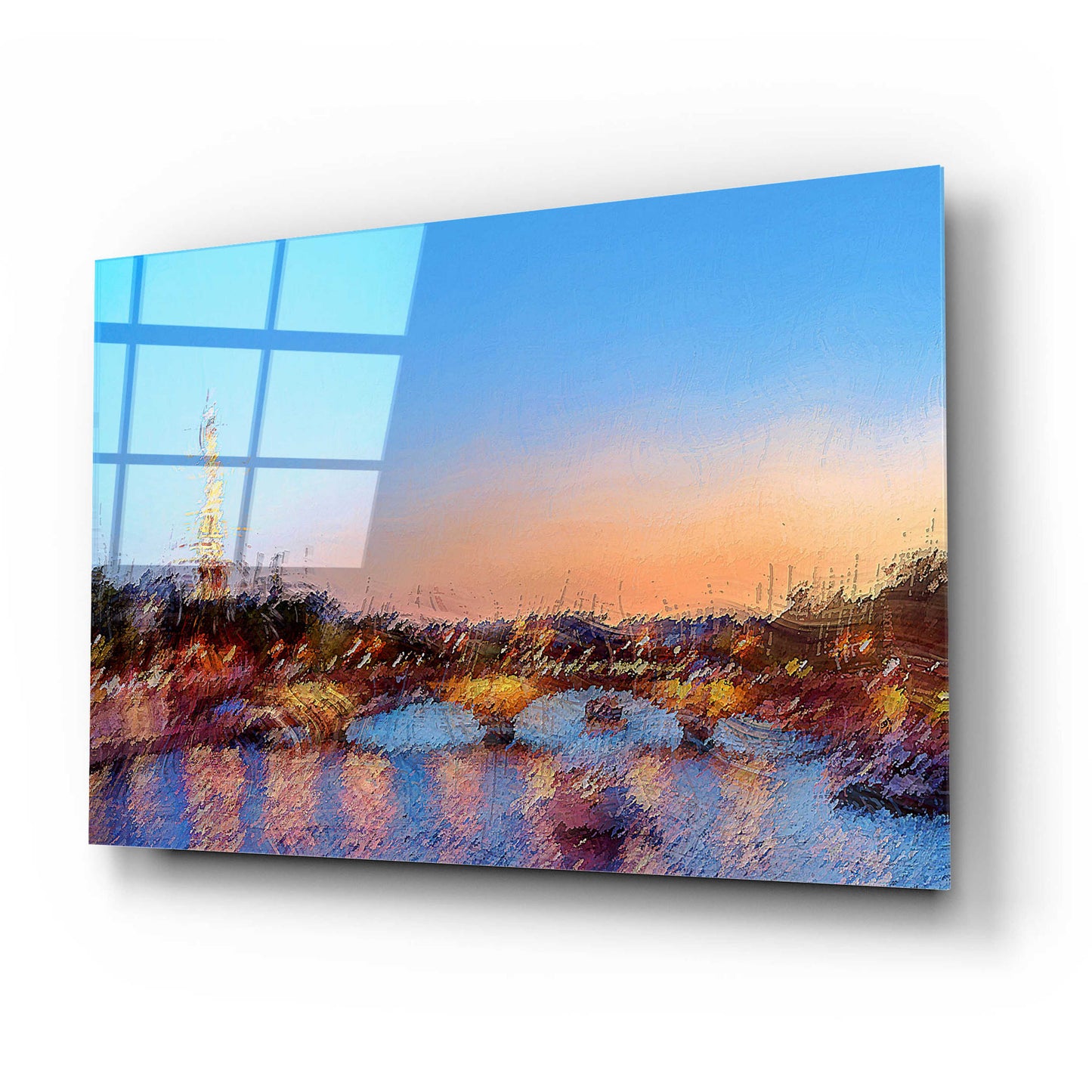 Epic Art 'Seine Eiffle Paris A' by David Manlove, Acrylic Glass Wall Art,24x16