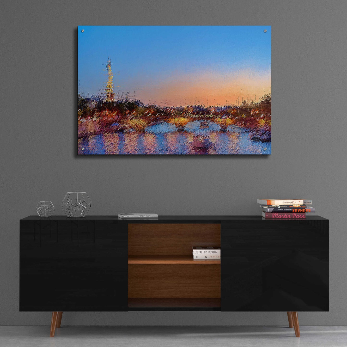 Epic Art 'Seine Eiffle Paris A' by David Manlove, Acrylic Glass Wall Art,36x24