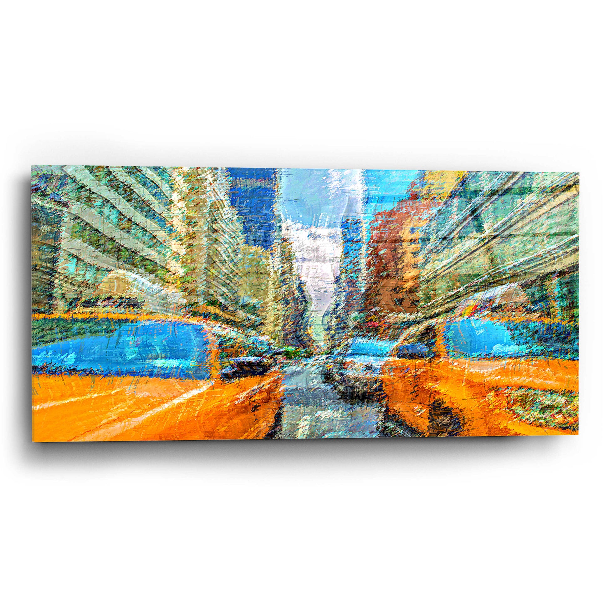 Epic Art 'Taxi' by David Manlove, Acrylic Glass Wall Art,24x12