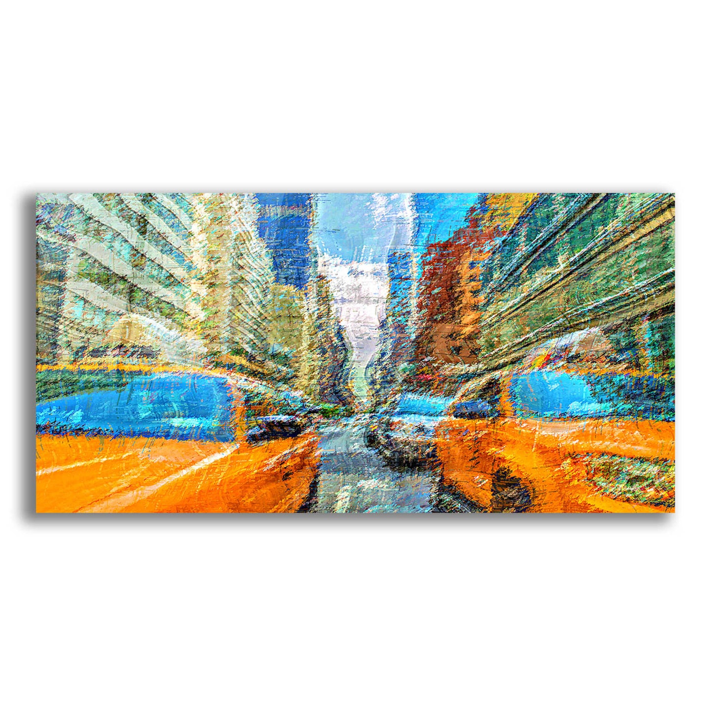 Epic Art 'Taxi' by David Manlove, Acrylic Glass Wall Art,24x12