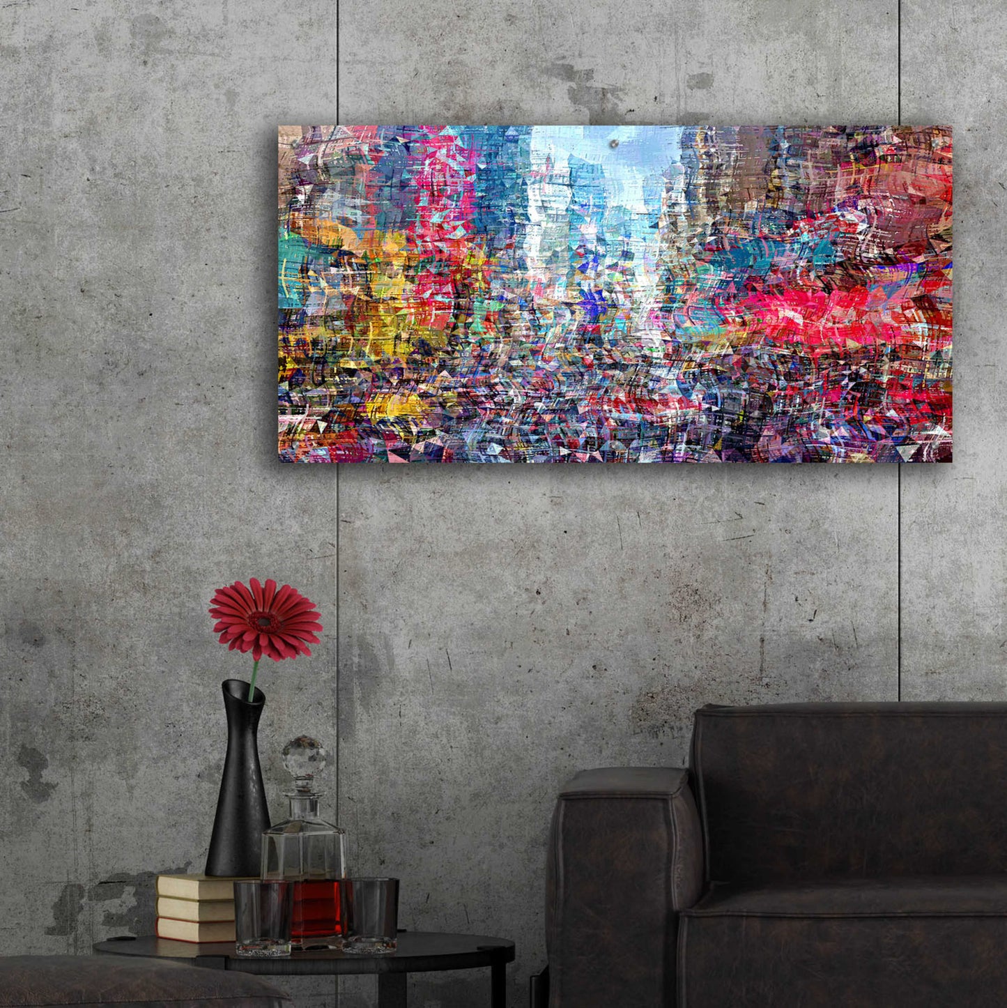 Epic Art 'Times Square B' by David Manlove, Acrylic Glass Wall Art,48x24