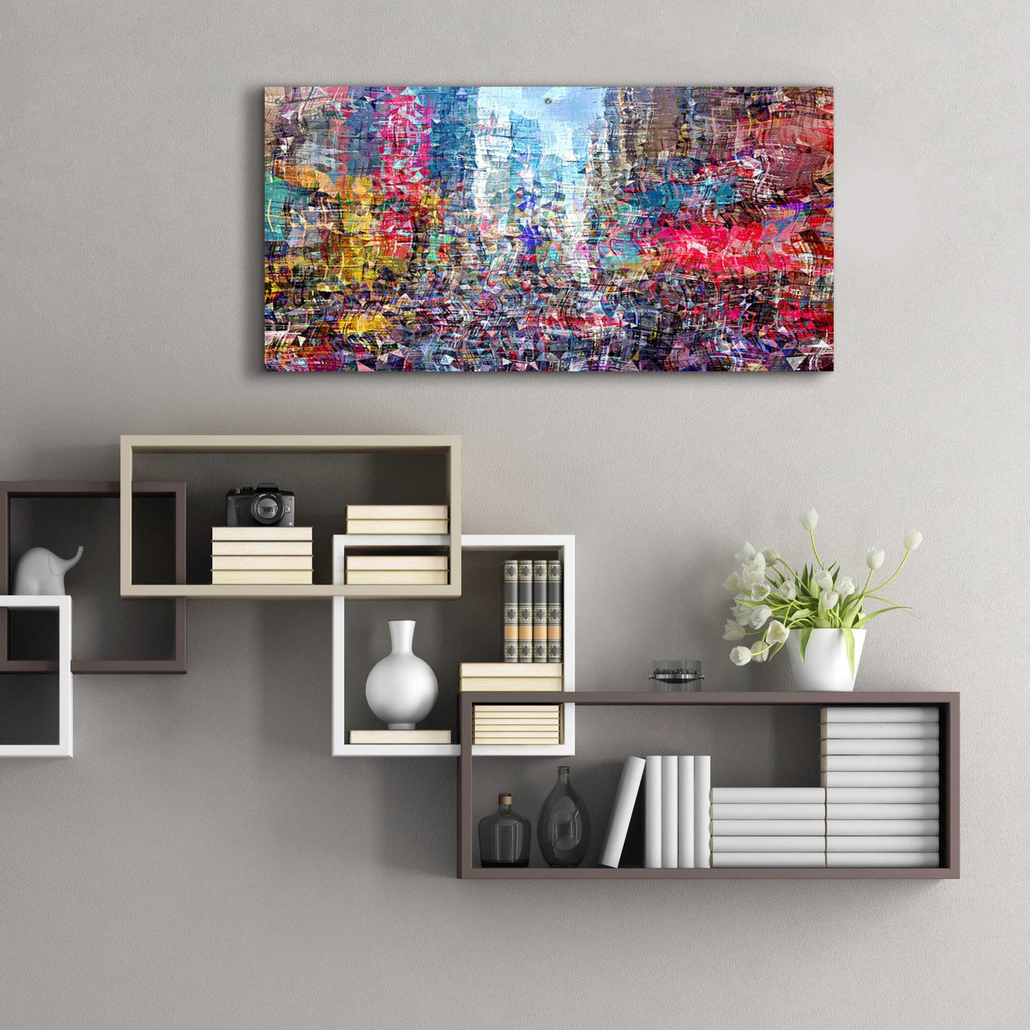 Epic Art 'Times Square B' by David Manlove, Acrylic Glass Wall Art,48x24