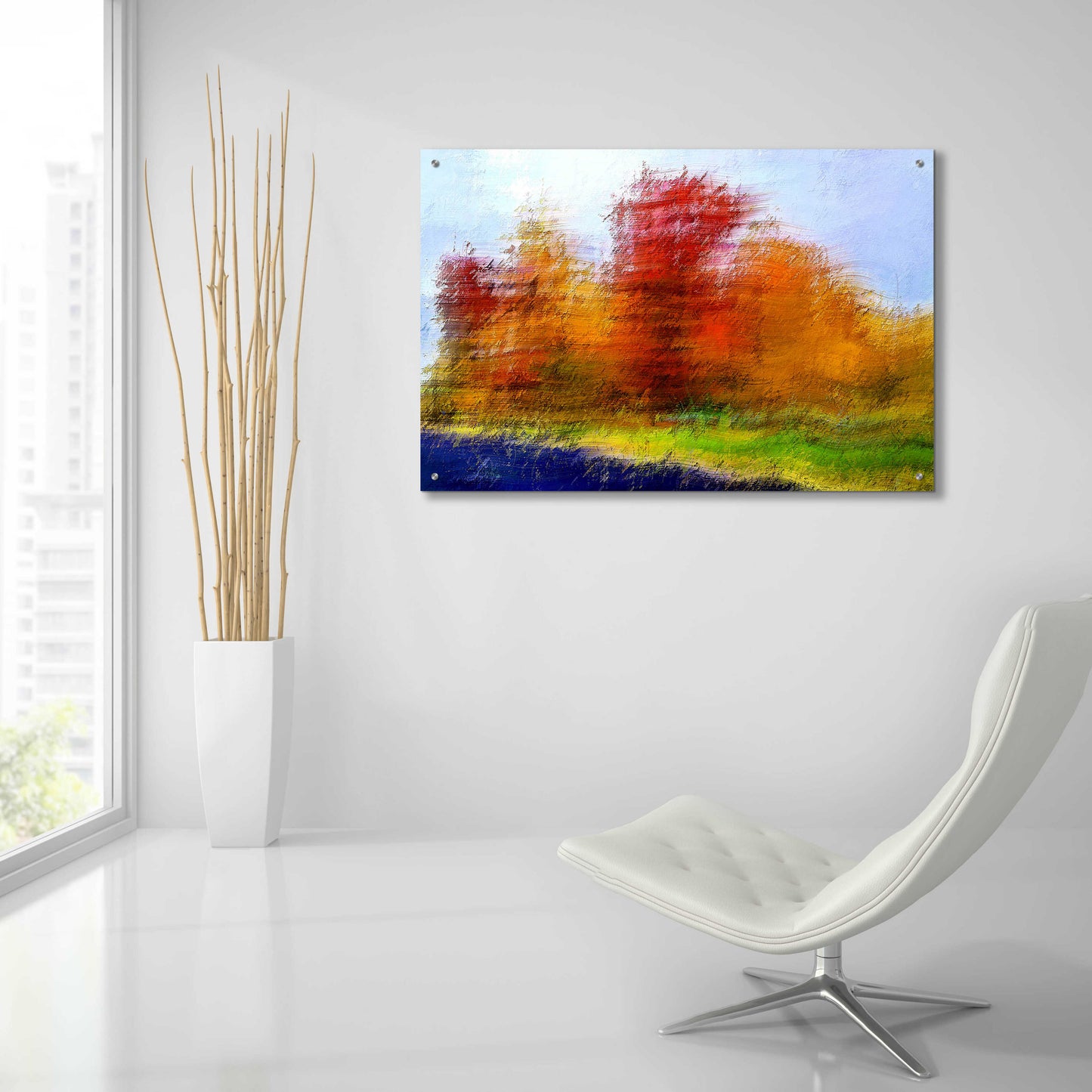 Epic Art 'Colors on the River' by David Manlove, Acrylic Glass Wall Art,36x24