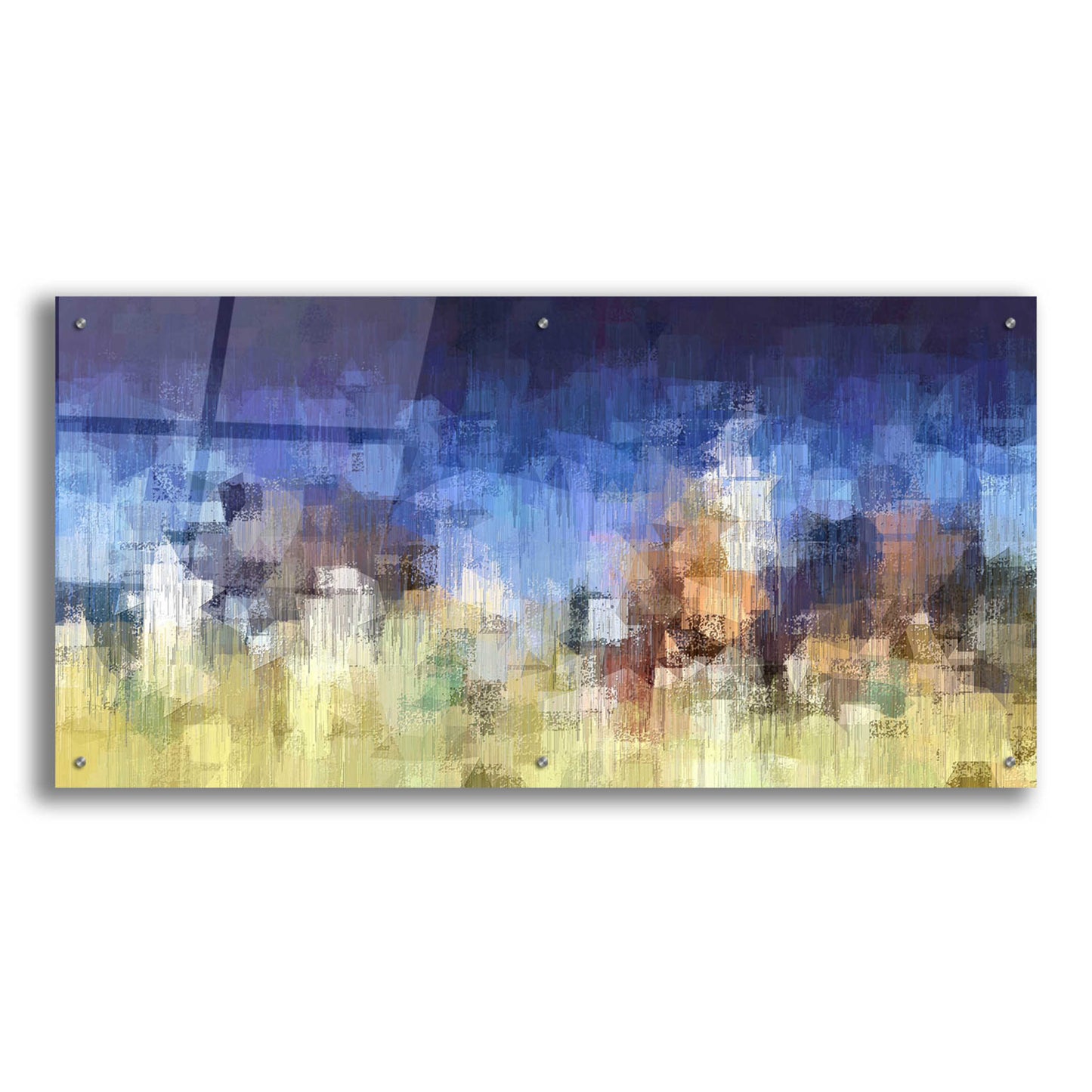 Epic Art 'My City Digital' by David Manlove, Acrylic Glass Wall Art,48x24