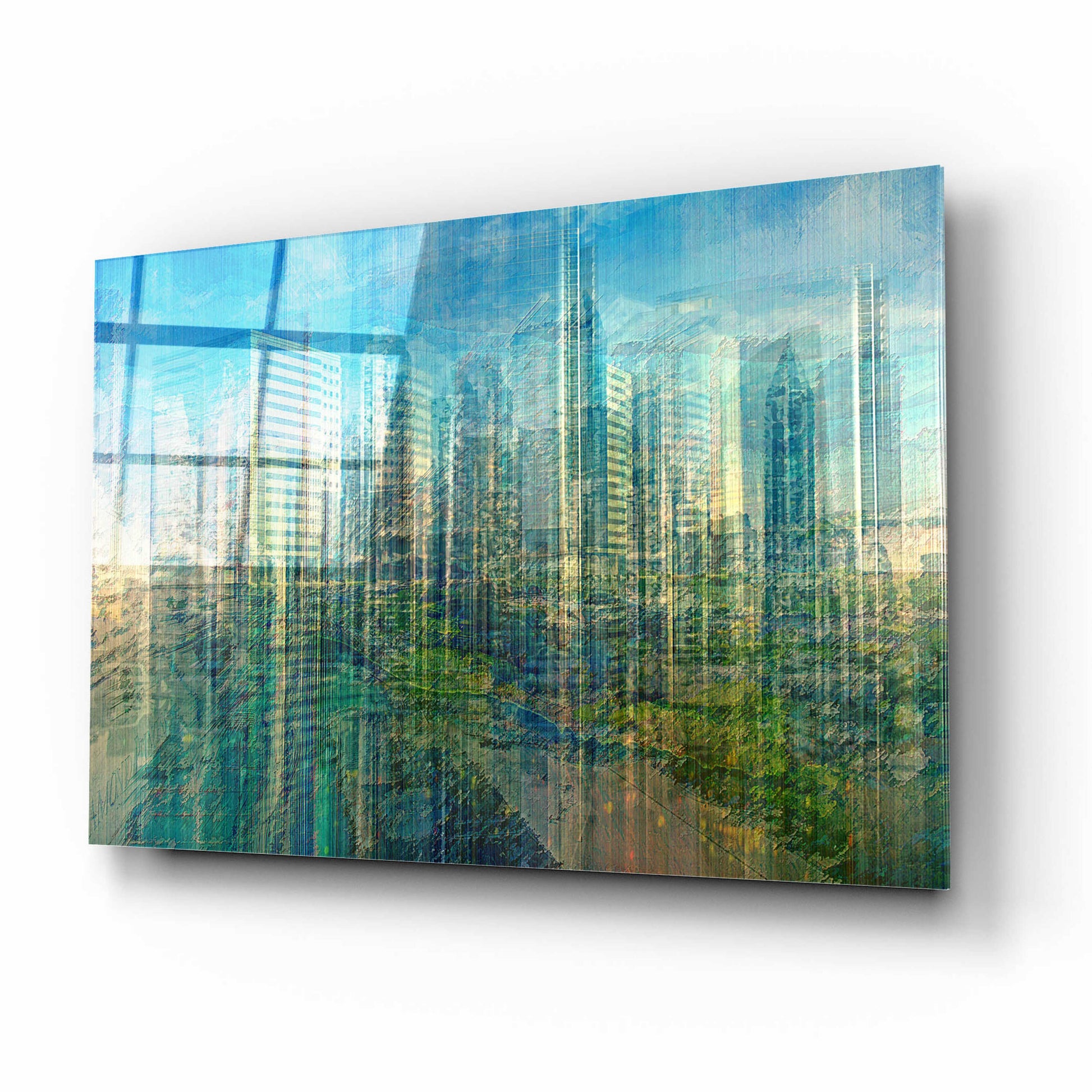 Epic Art 'Emerald City' by David Manlove, Acrylic Glass Wall Art,16x12