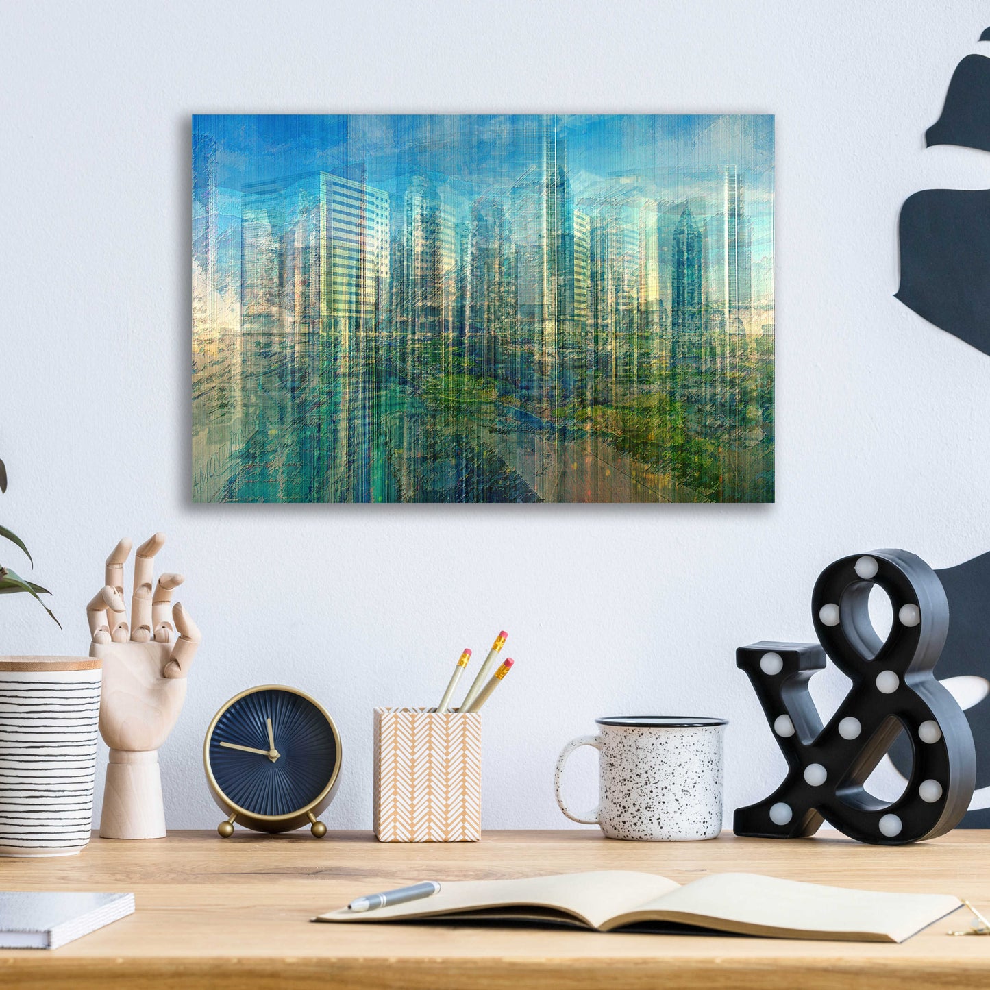 Epic Art 'Emerald City' by David Manlove, Acrylic Glass Wall Art,16x12