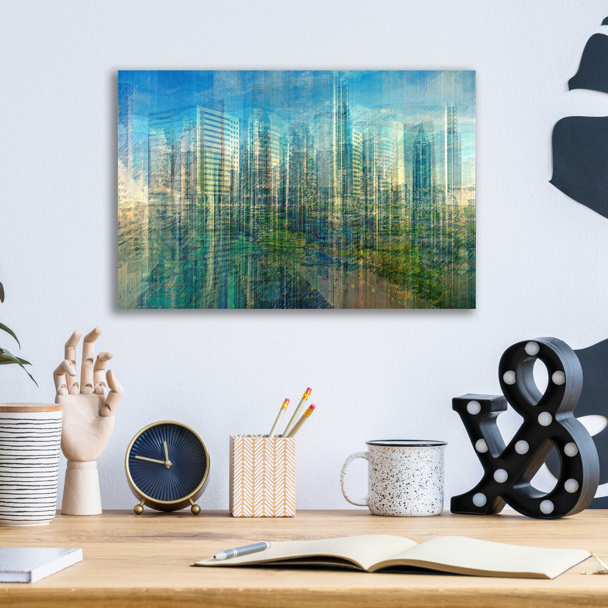 Epic Art 'Emerald City' by David Manlove, Acrylic Glass Wall Art,16x12