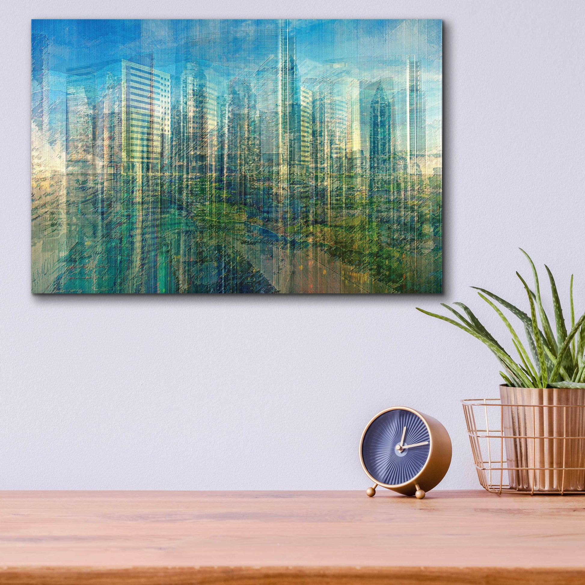 Epic Art 'Emerald City' by David Manlove, Acrylic Glass Wall Art,16x12