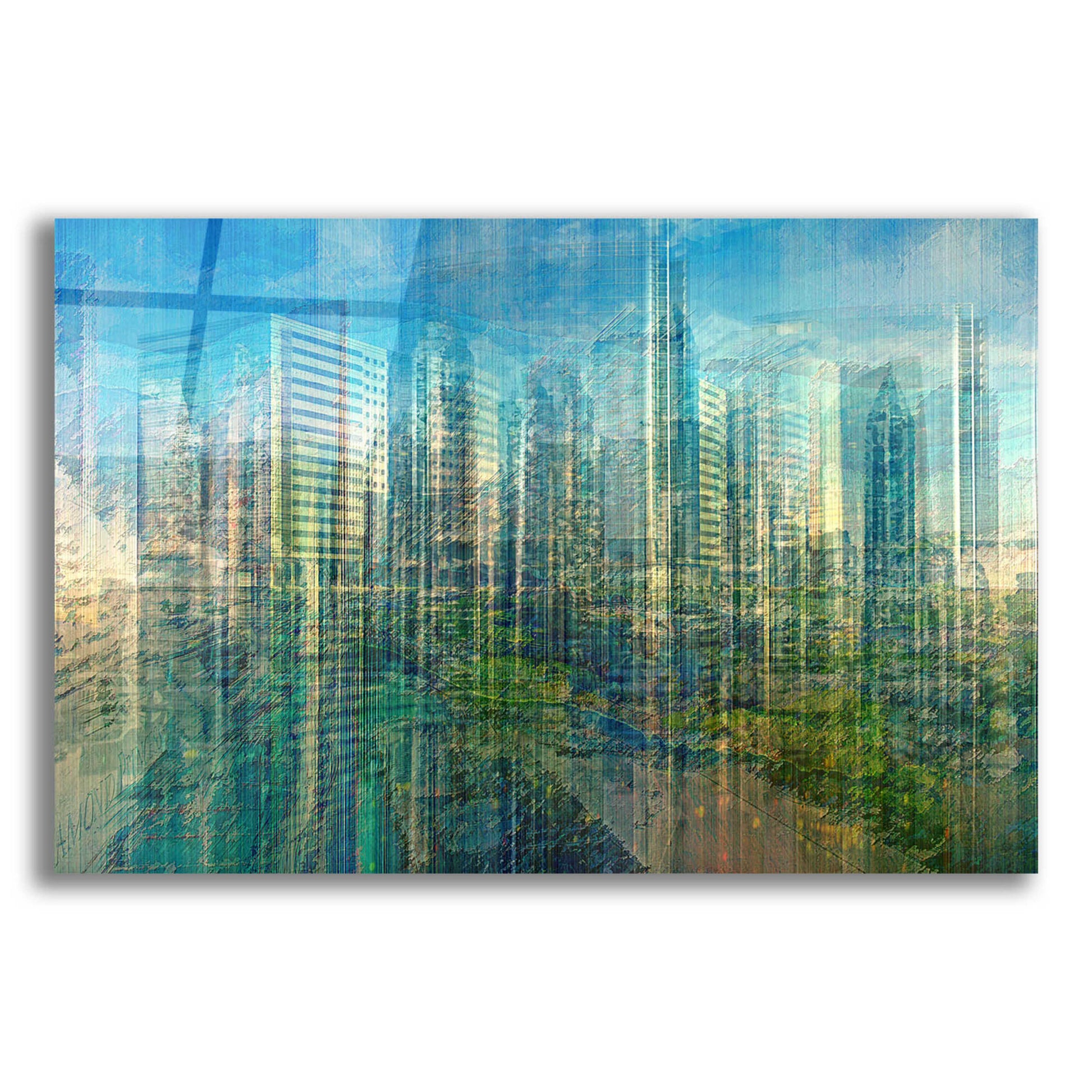 Epic Art 'Emerald City' by David Manlove, Acrylic Glass Wall Art,16x12