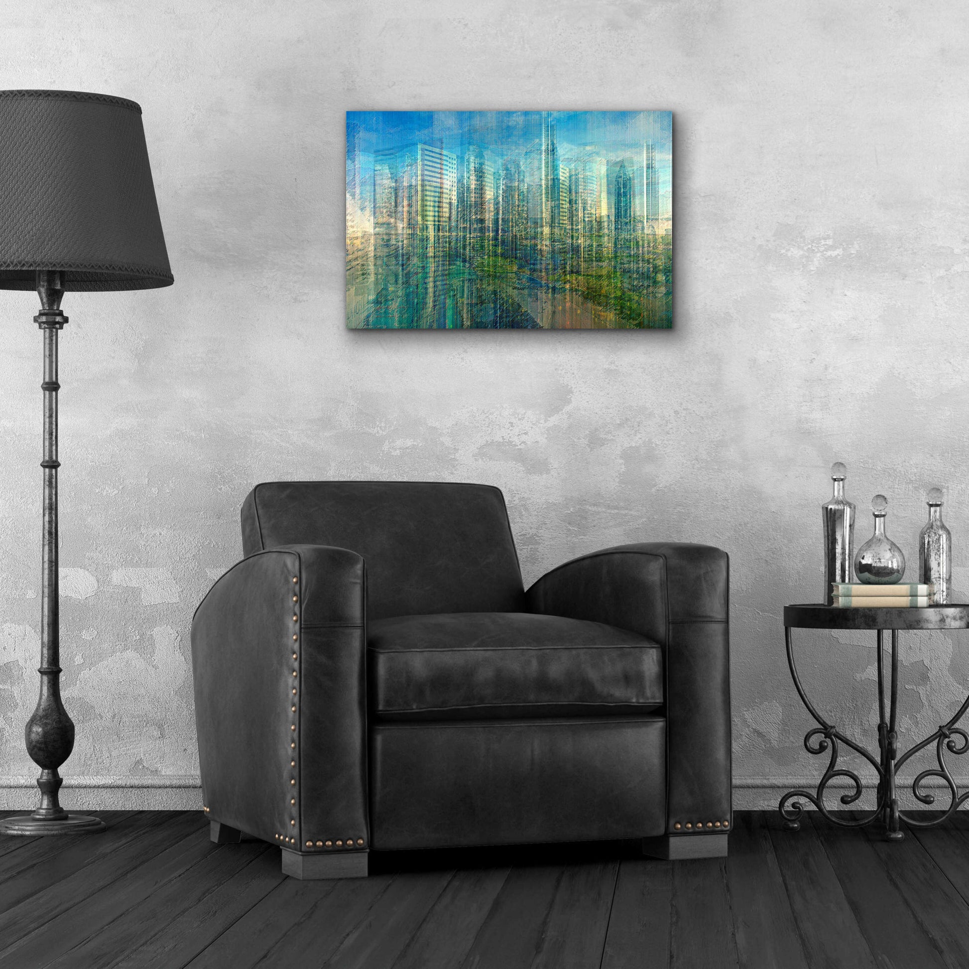 Epic Art 'Emerald City' by David Manlove, Acrylic Glass Wall Art,24x16