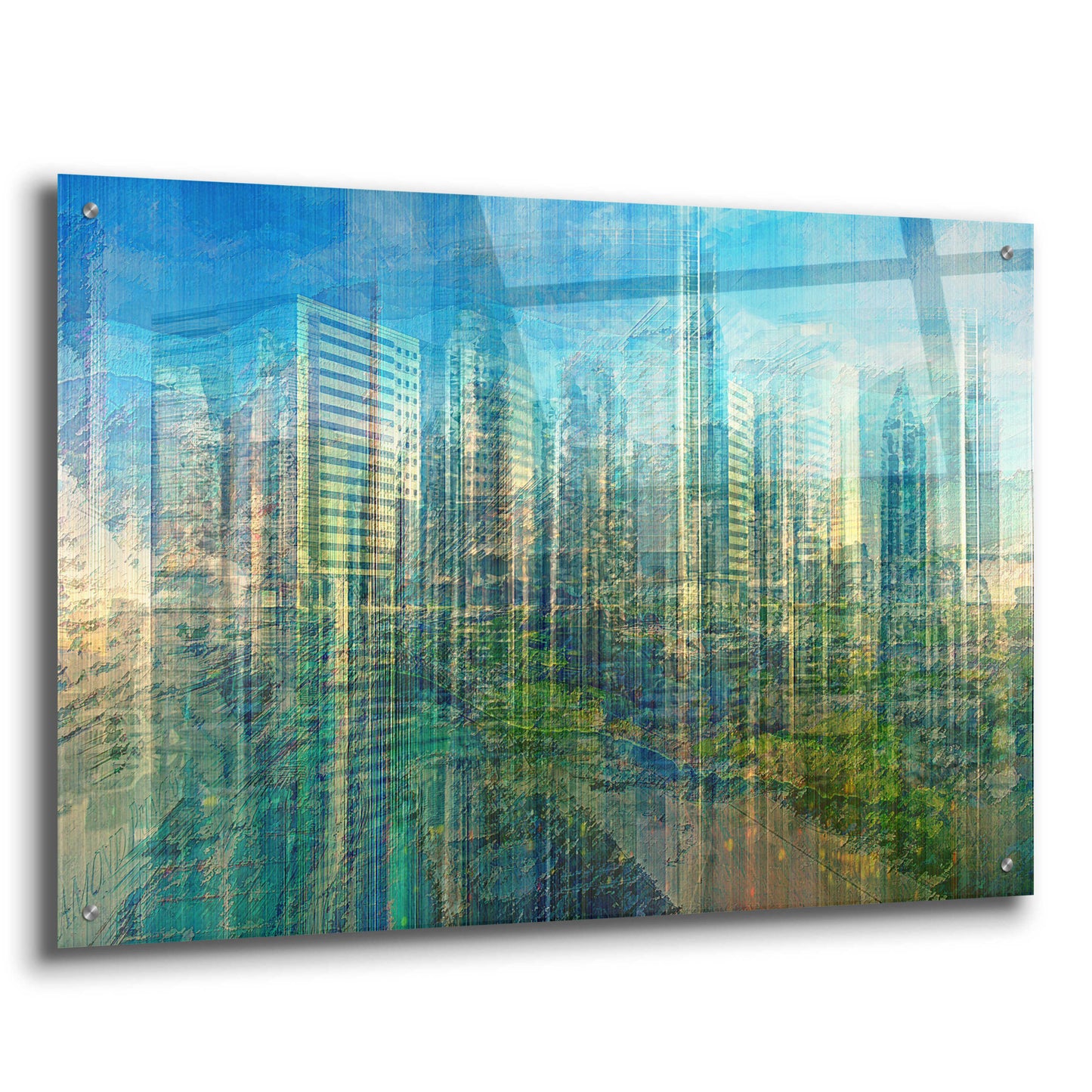 Epic Art 'Emerald City' by David Manlove, Acrylic Glass Wall Art,36x24