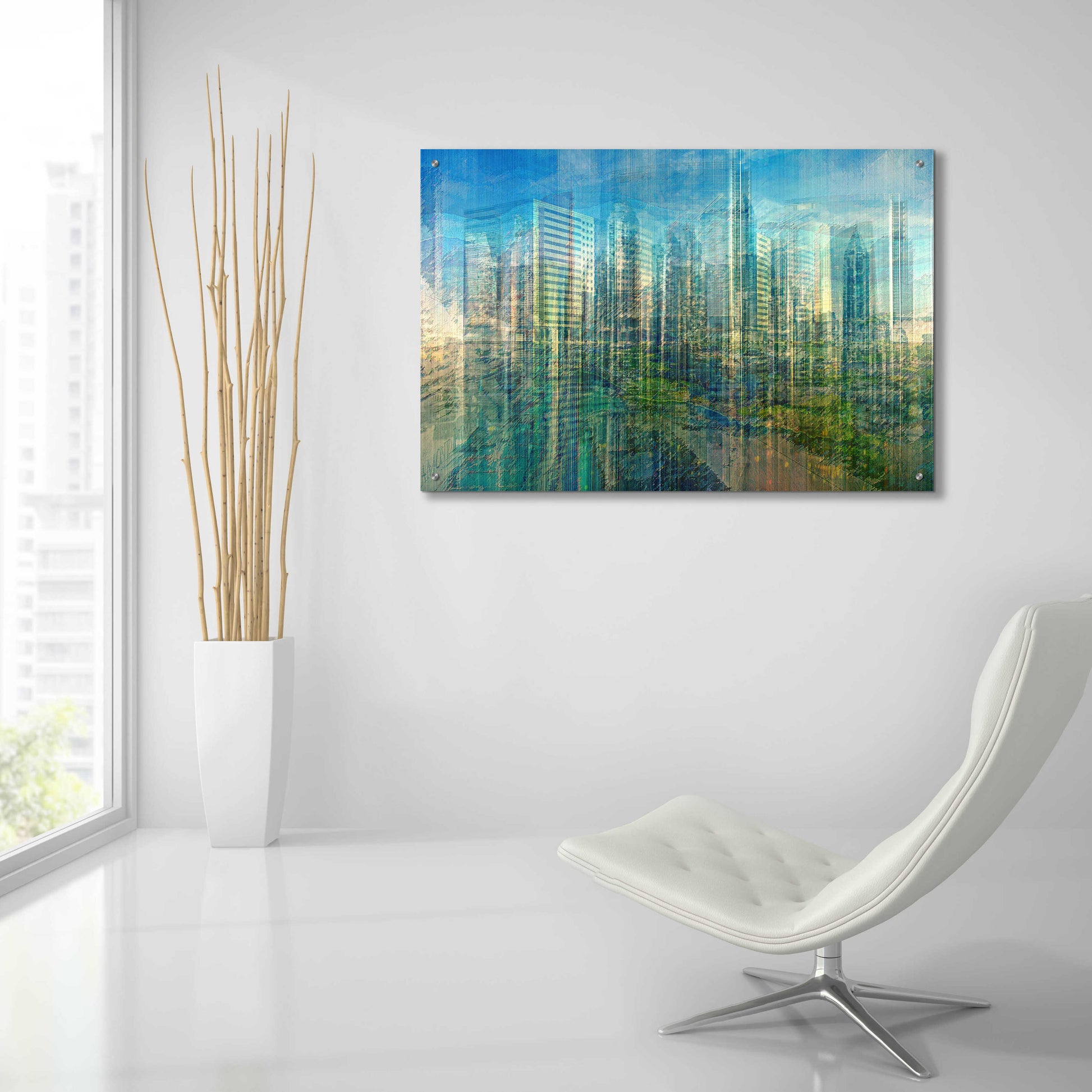 Epic Art 'Emerald City' by David Manlove, Acrylic Glass Wall Art,36x24