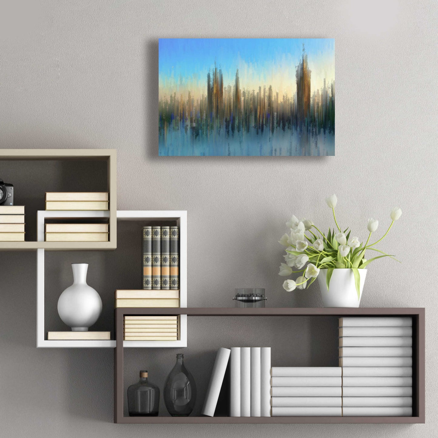 Epic Art 'PixelWestminster' by David Manlove, Acrylic Glass Wall Art,24x16