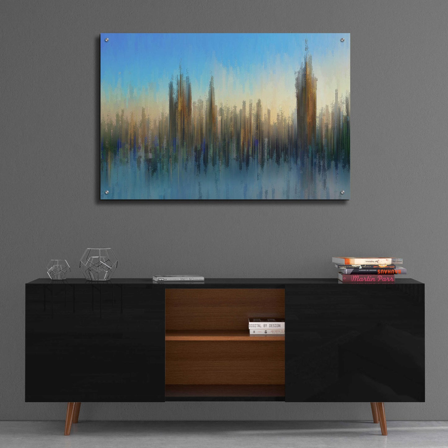 Epic Art 'PixelWestminster' by David Manlove, Acrylic Glass Wall Art,36x24