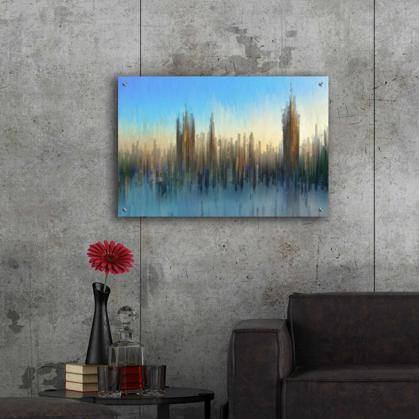 Epic Art 'PixelWestminster' by David Manlove, Acrylic Glass Wall Art,36x24