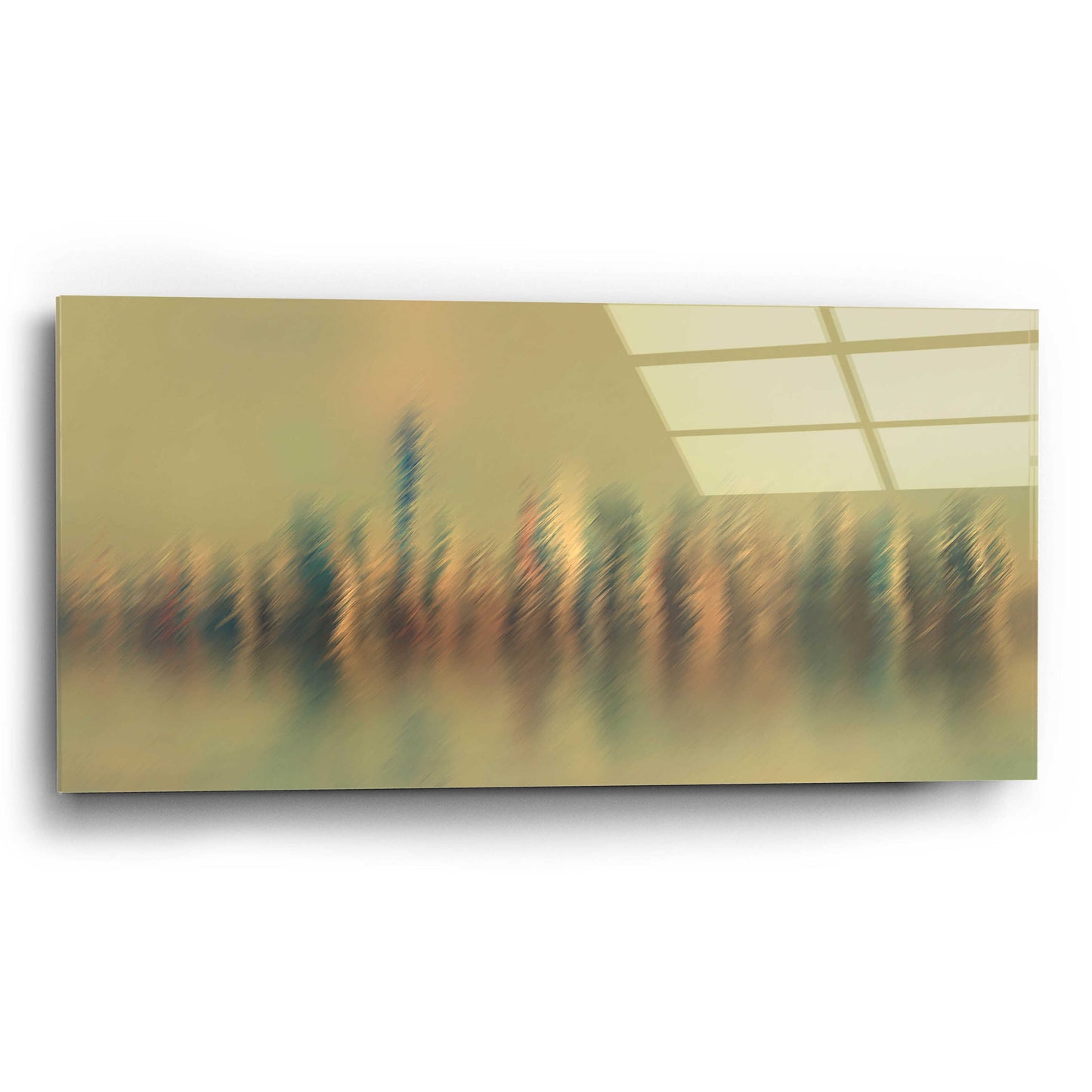 Epic Art 'New York Mist' by David Manlove, Acrylic Glass Wall Art,24x12