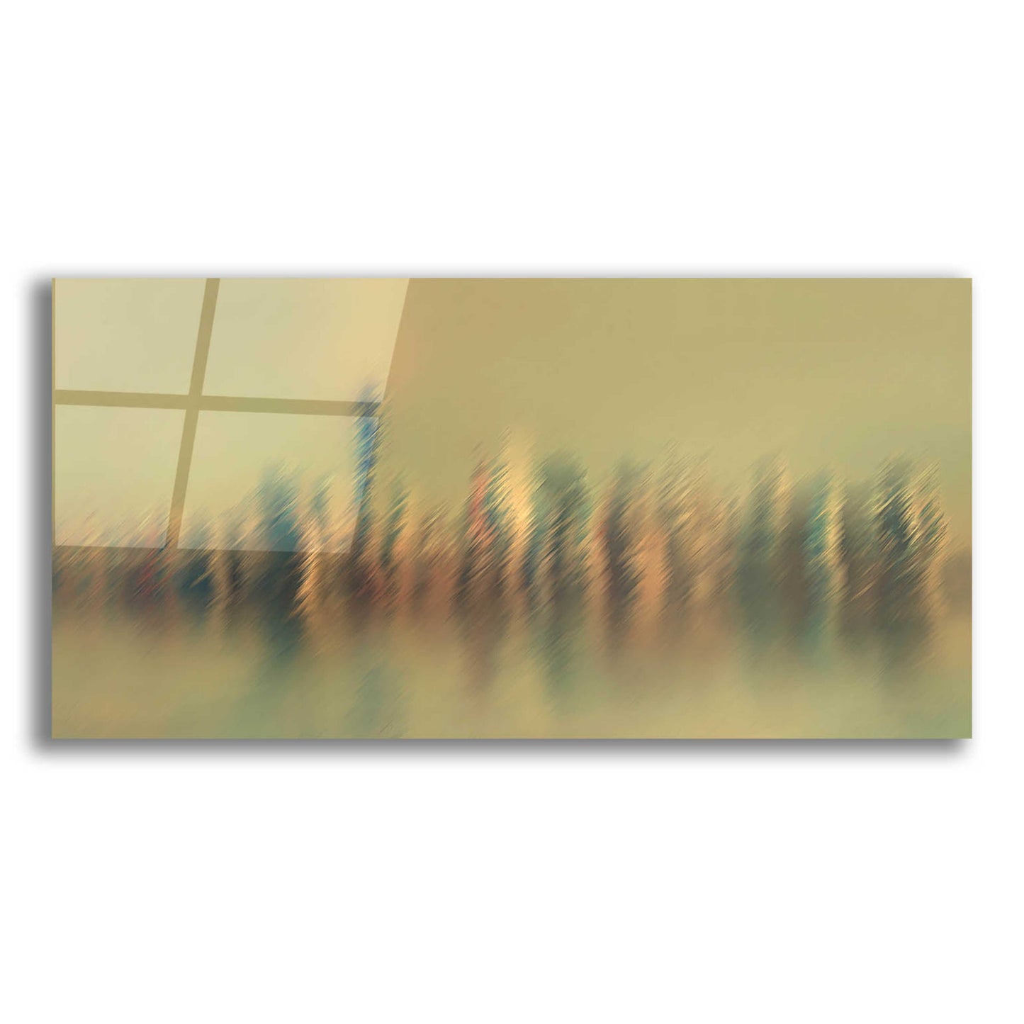 Epic Art 'New York Mist' by David Manlove, Acrylic Glass Wall Art,24x12