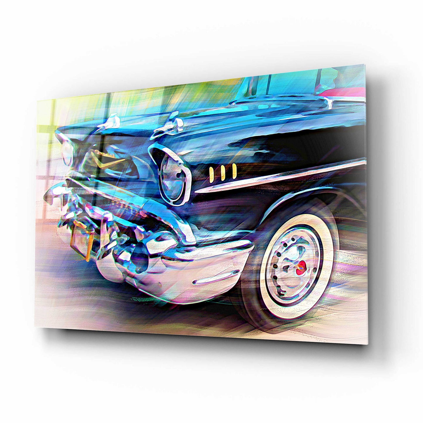 Epic Art '57 Chevy' by David Manlove, Acrylic Glass Wall Art,16x12