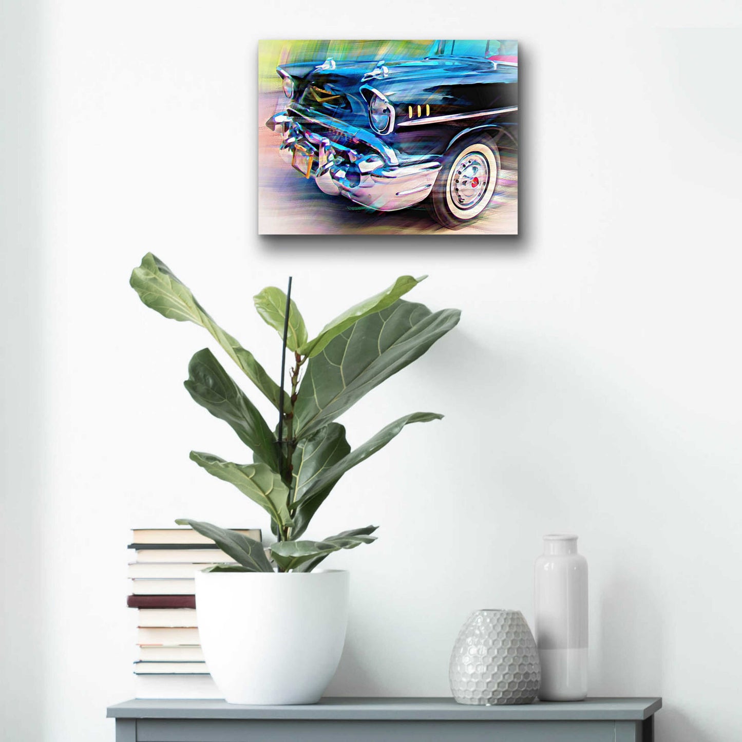 Epic Art '57 Chevy' by David Manlove, Acrylic Glass Wall Art,16x12