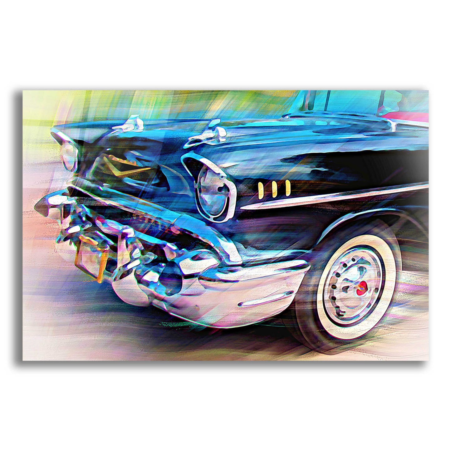 Epic Art '57 Chevy' by David Manlove, Acrylic Glass Wall Art,16x12