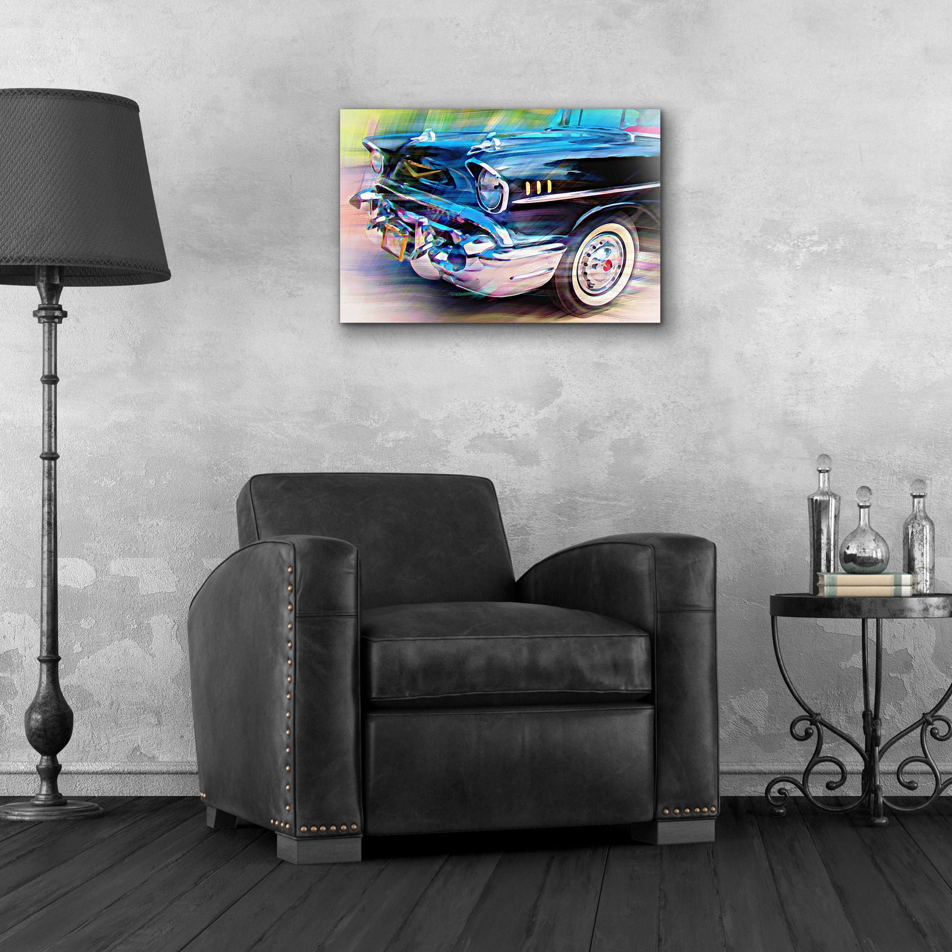 Epic Art '57 Chevy' by David Manlove, Acrylic Glass Wall Art,24x16