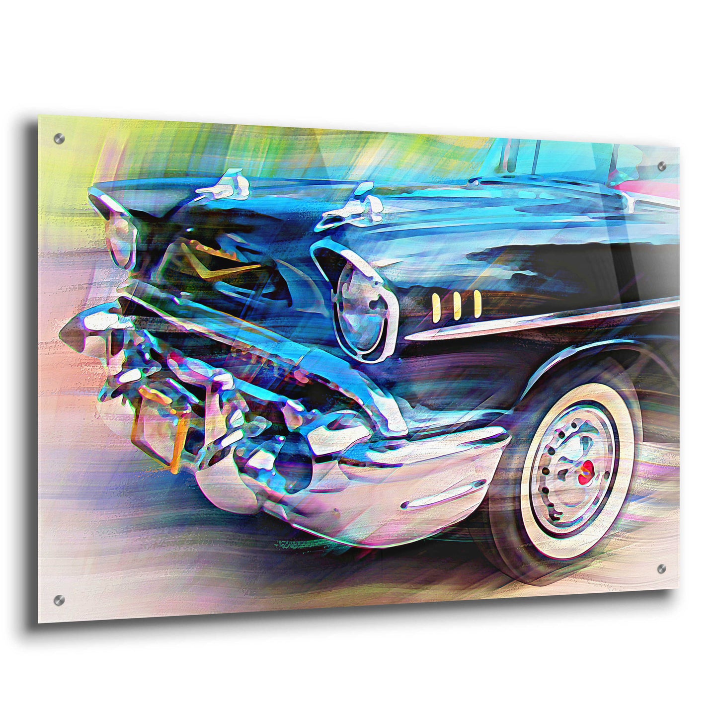 Epic Art '57 Chevy' by David Manlove, Acrylic Glass Wall Art,36x24