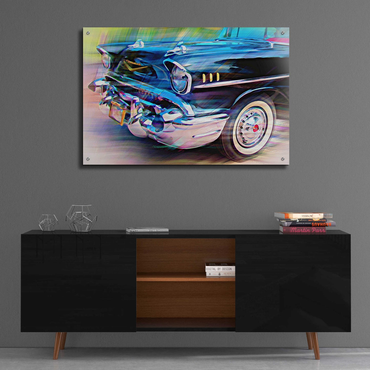 Epic Art '57 Chevy' by David Manlove, Acrylic Glass Wall Art,36x24