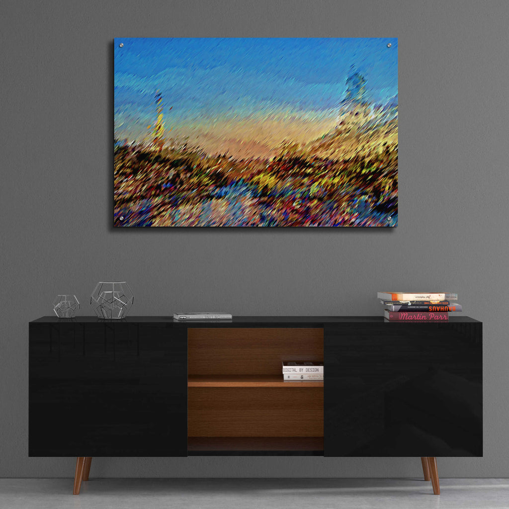 Epic Art 'Seine River Abstract' by David Manlove, Acrylic Glass Wall Art,36x24