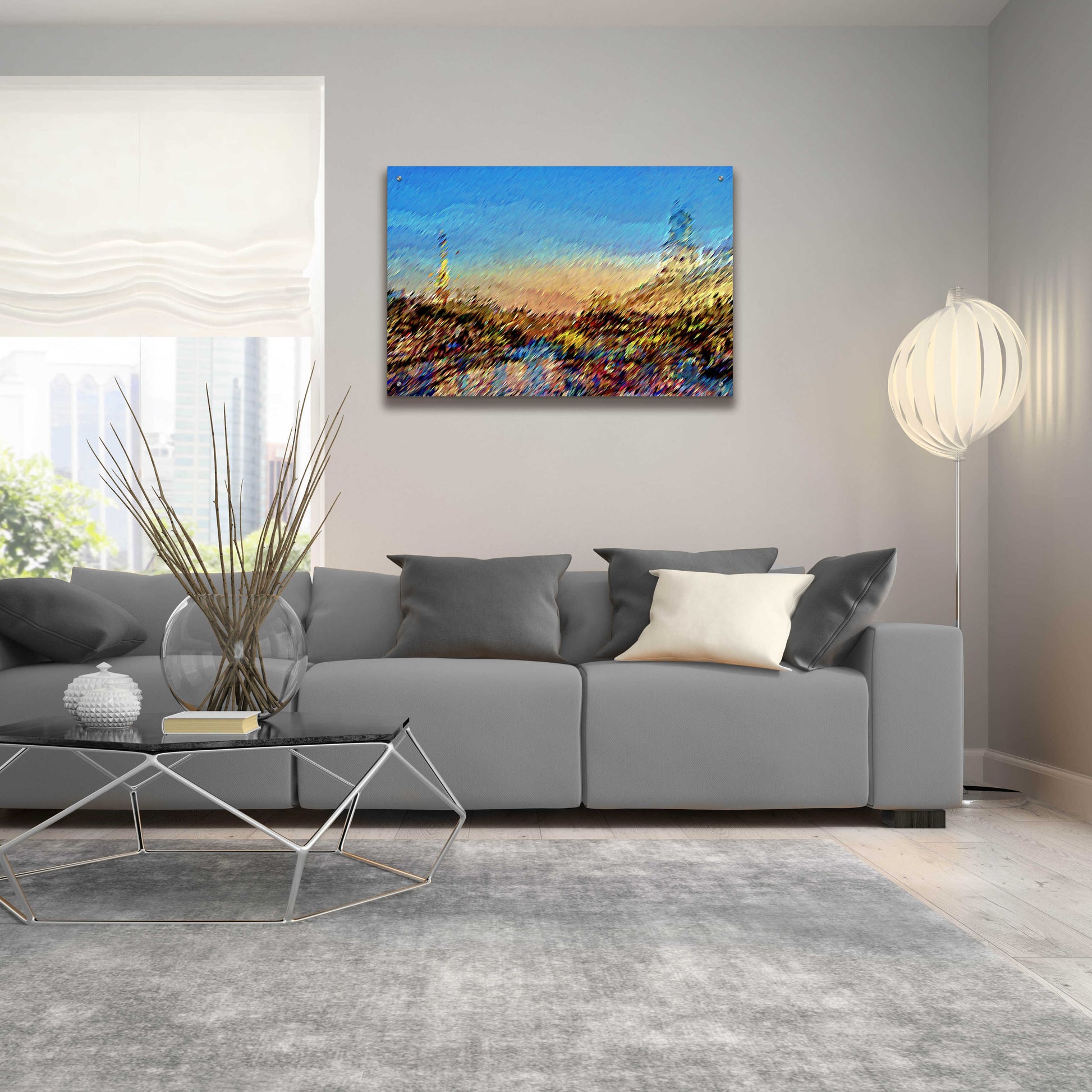 Epic Art 'Seine River Abstract' by David Manlove, Acrylic Glass Wall Art,36x24