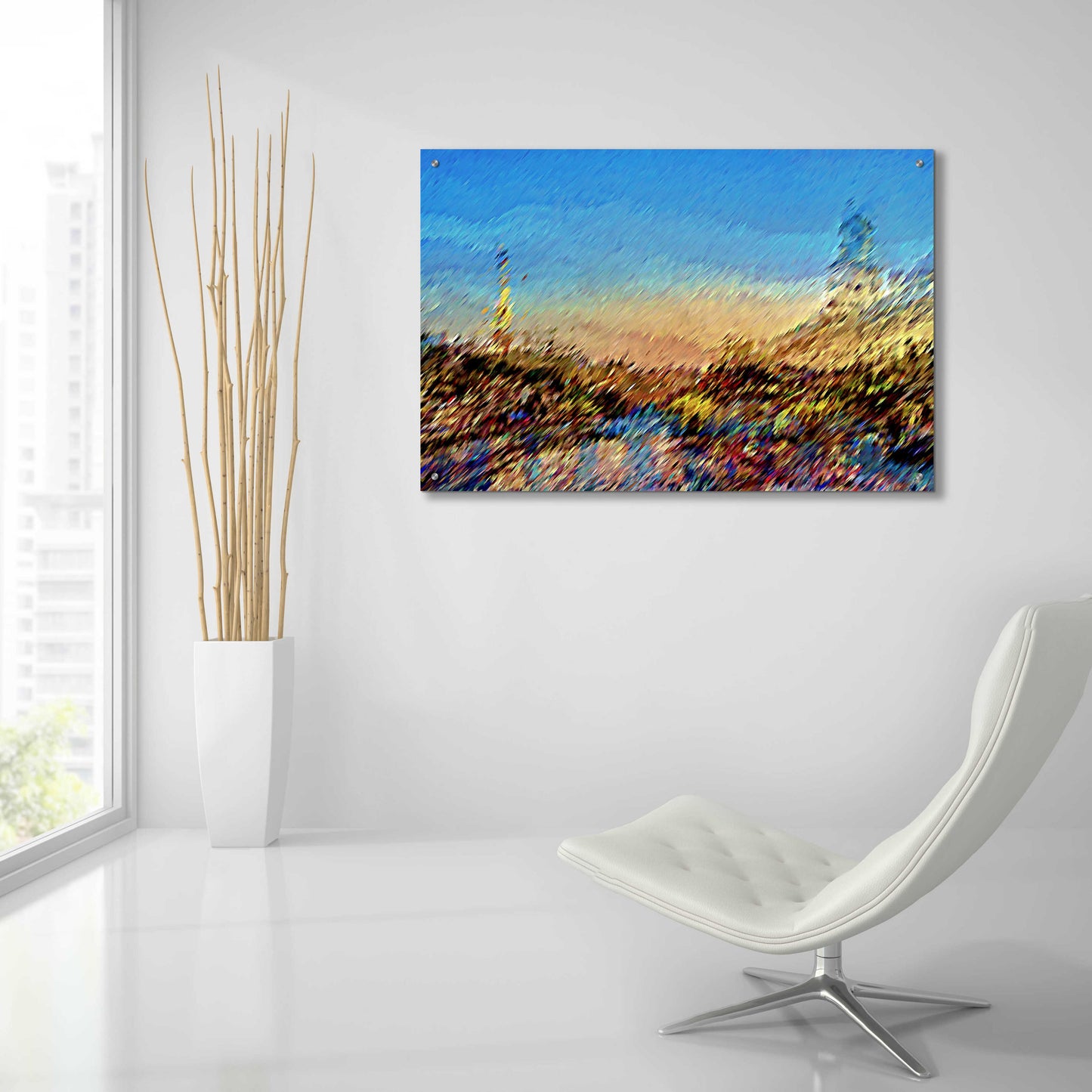 Epic Art 'Seine River Abstract' by David Manlove, Acrylic Glass Wall Art,36x24