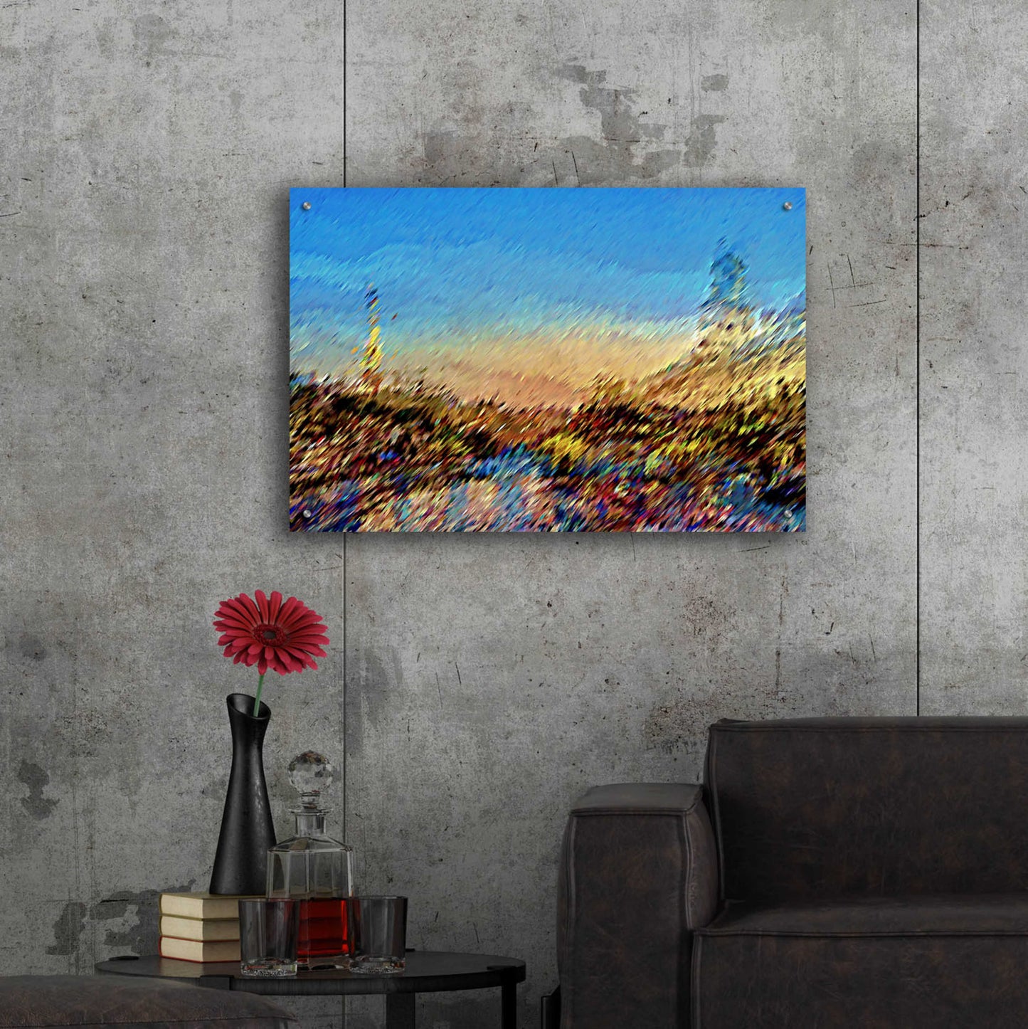 Epic Art 'Seine River Abstract' by David Manlove, Acrylic Glass Wall Art,36x24