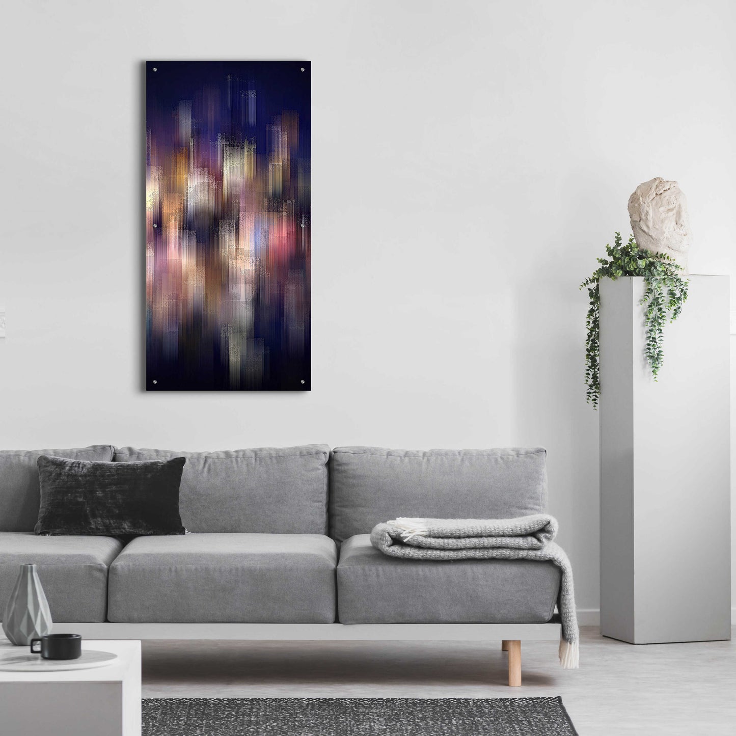 Epic Art 'City on the Water' by David Manlove, Acrylic Glass Wall Art,24x48