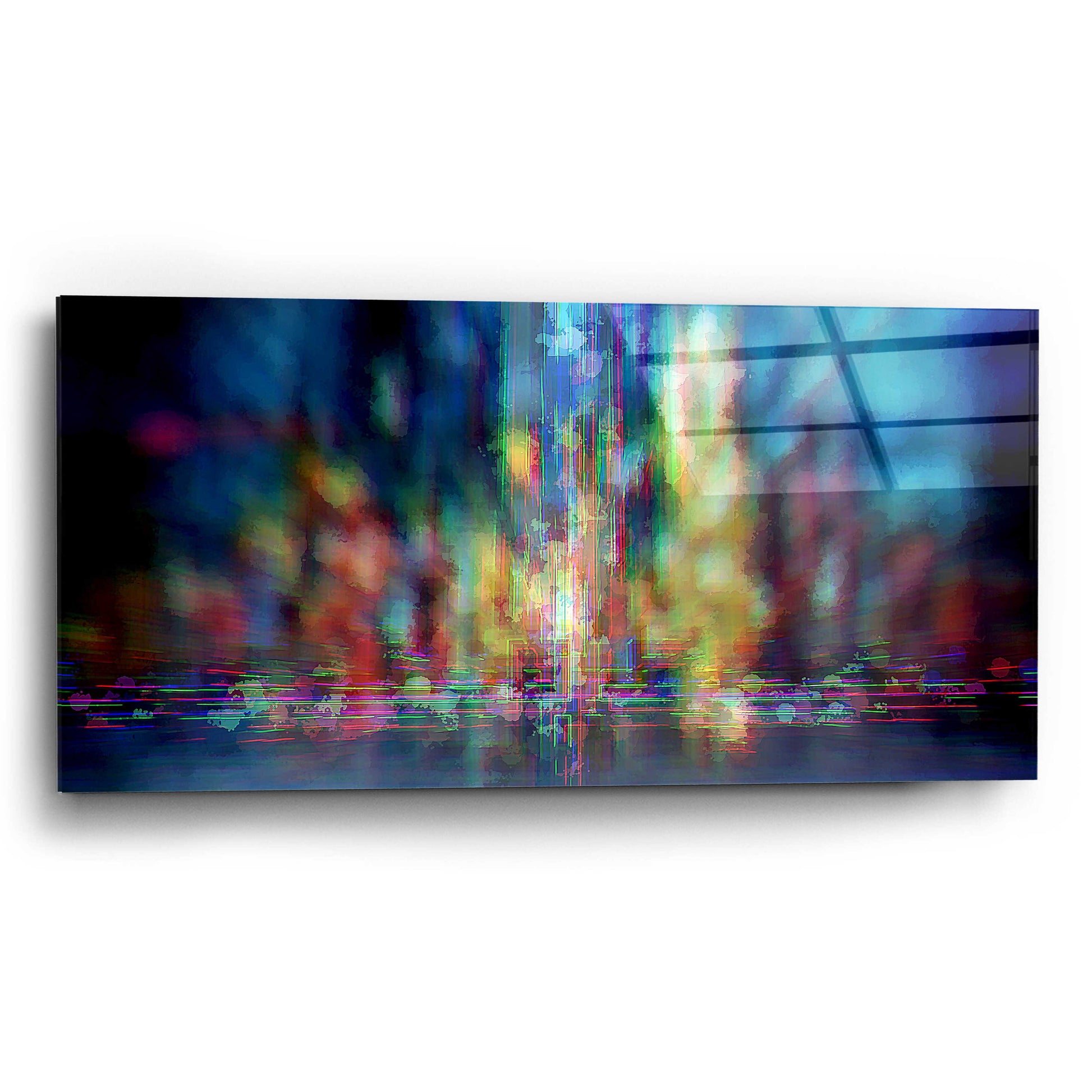 Epic Art 'Neon Jungle' by David Manlove, Acrylic Glass Wall Art,24x12