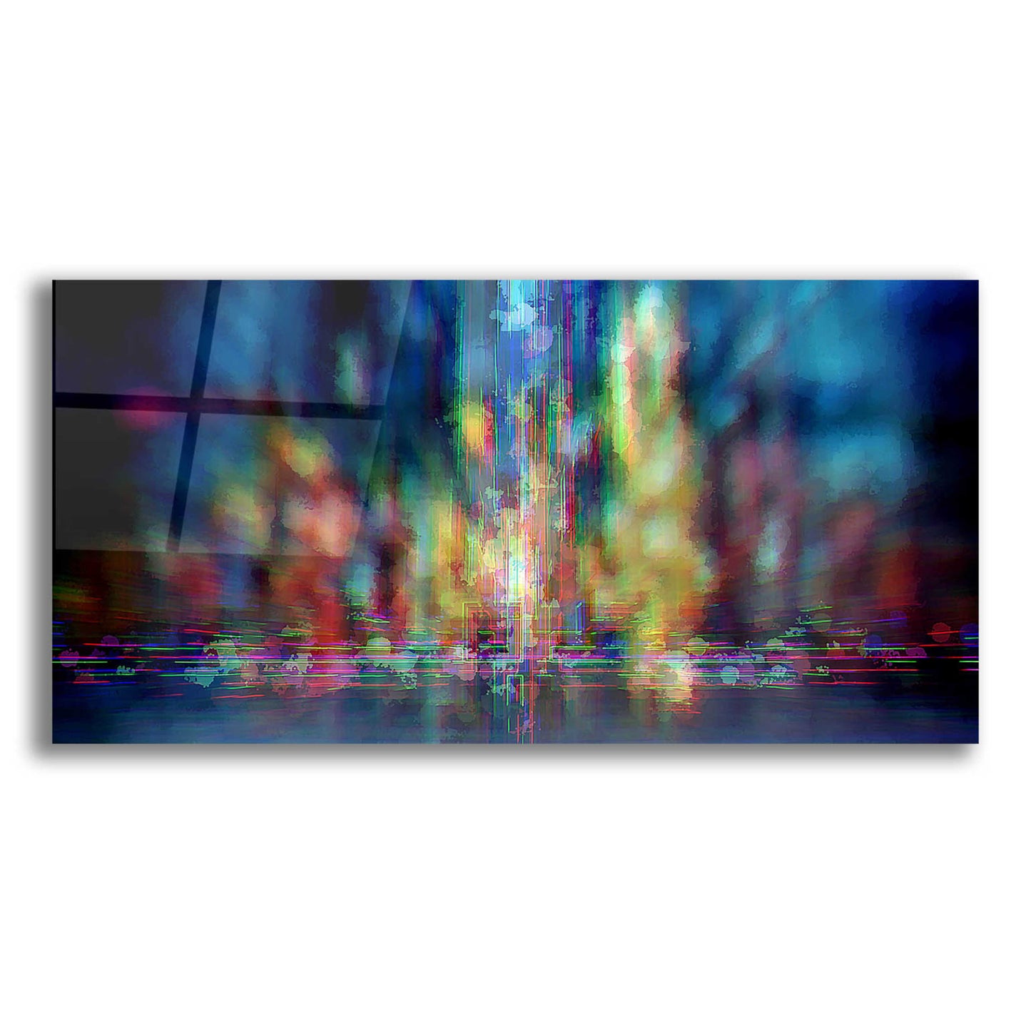 Epic Art 'Neon Jungle' by David Manlove, Acrylic Glass Wall Art,24x12