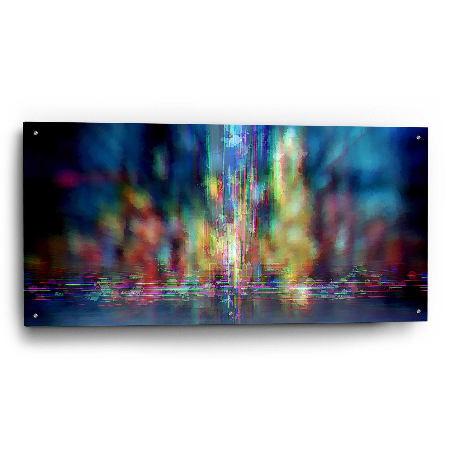 Epic Art 'Neon Jungle' by David Manlove, Acrylic Glass Wall Art,48x24