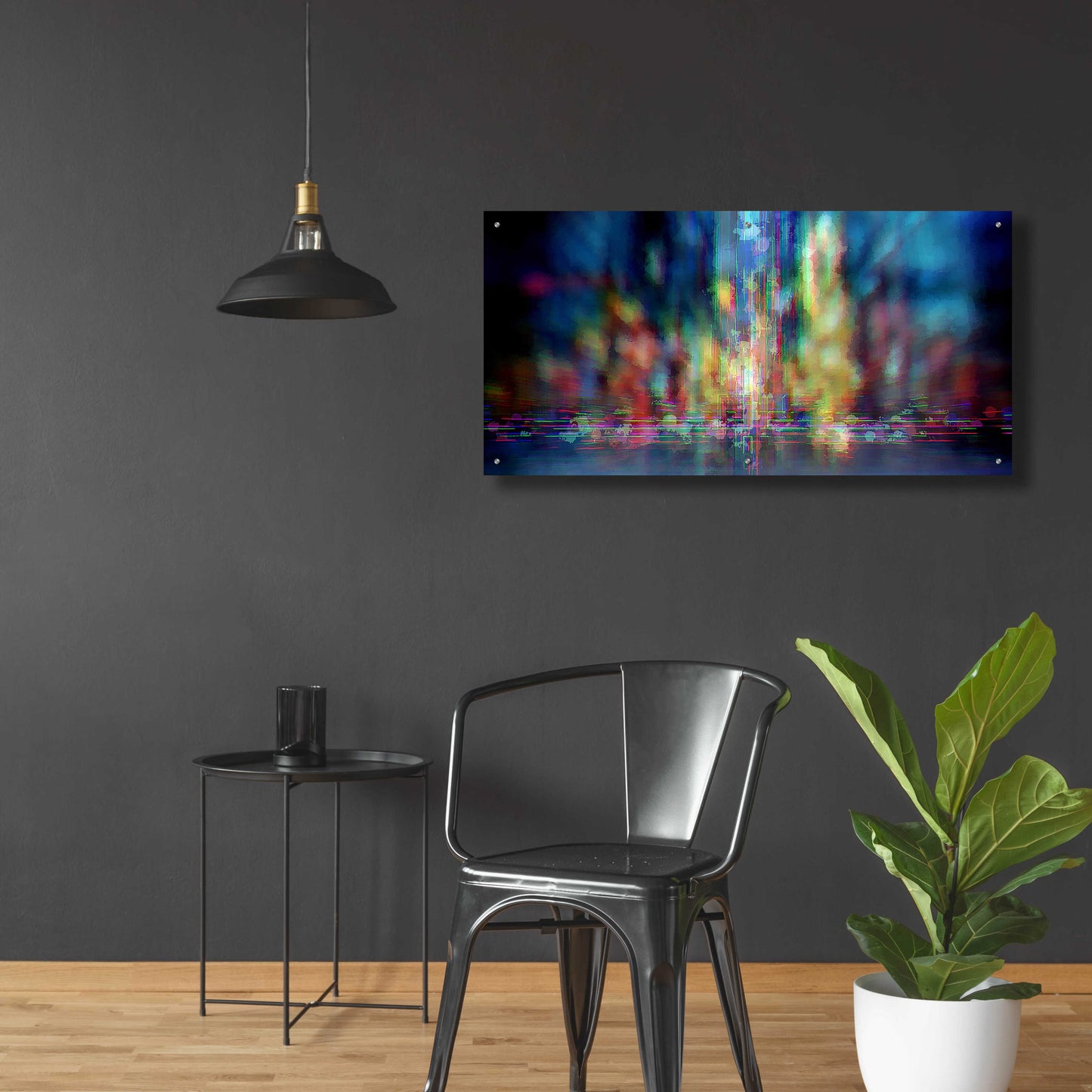 Epic Art 'Neon Jungle' by David Manlove, Acrylic Glass Wall Art,48x24