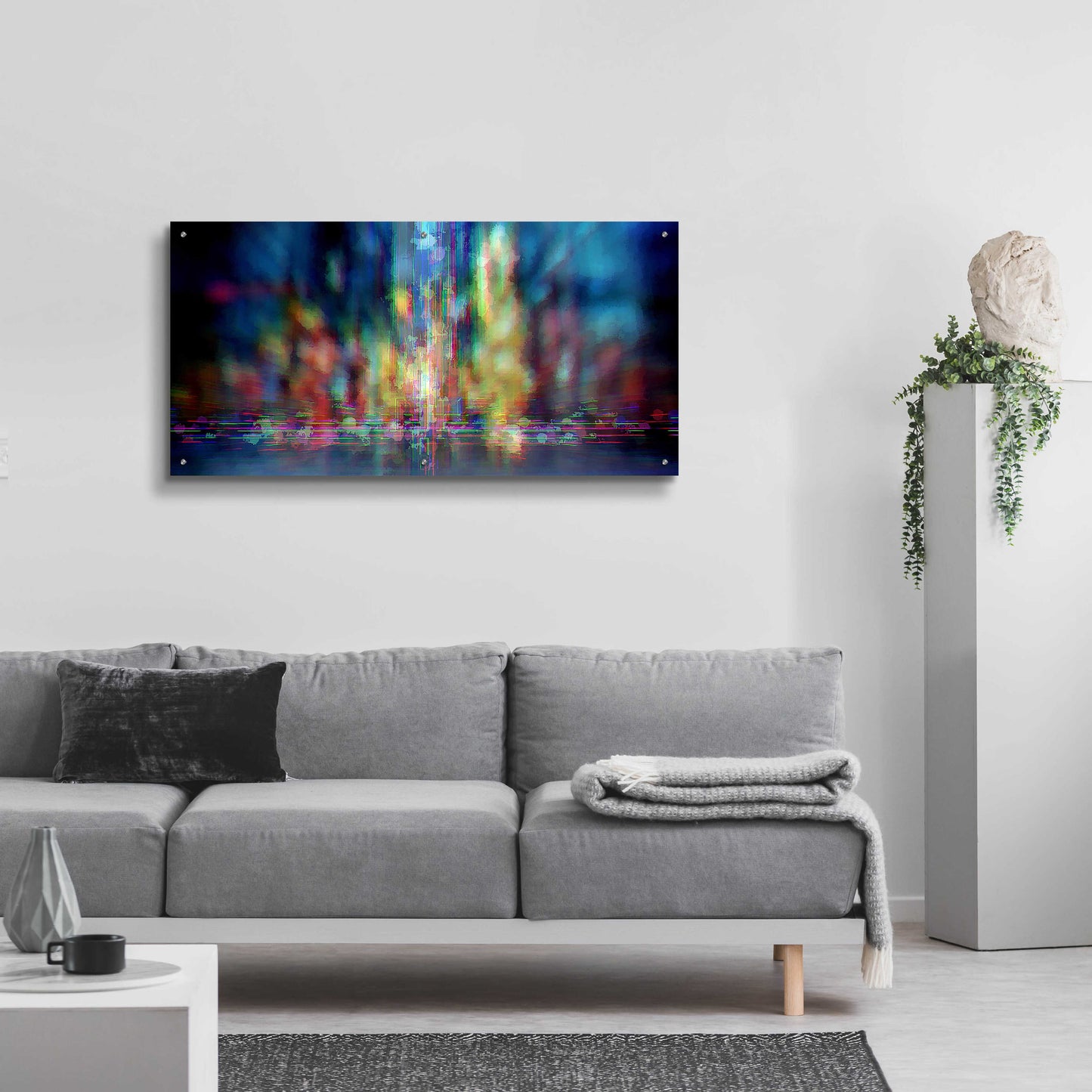 Epic Art 'Neon Jungle' by David Manlove, Acrylic Glass Wall Art,48x24